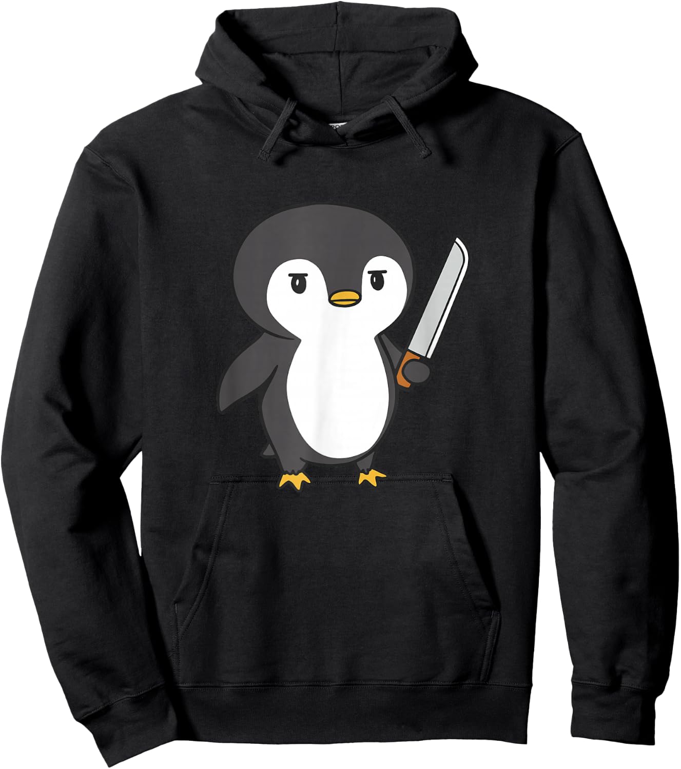 Funny Murderous Penguin Knife Hoodie - Hoodie | Black