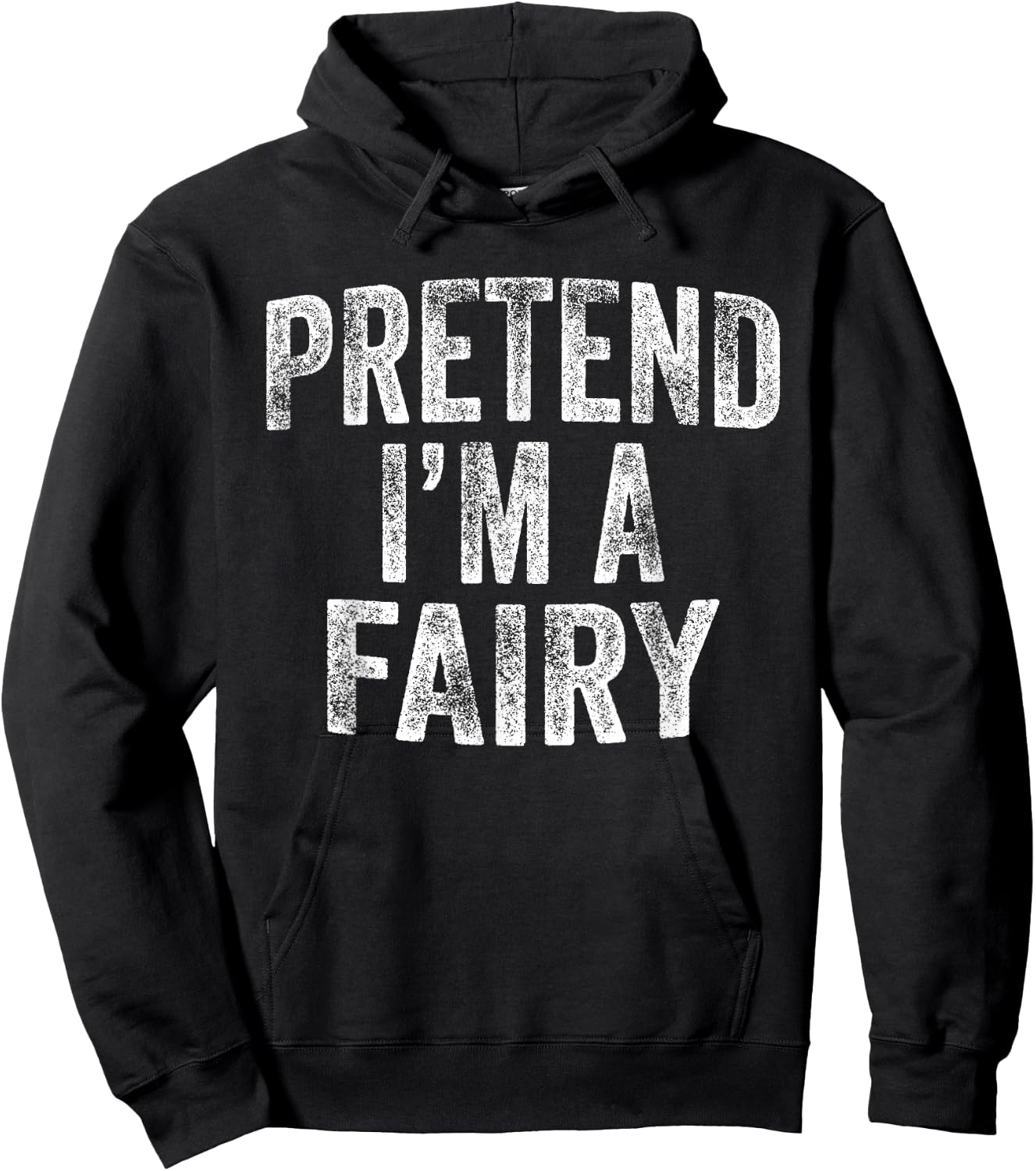 Pretend I'm A Fairy Costume Family Lazy Halloween Party Hoodie - Hoodie | Black