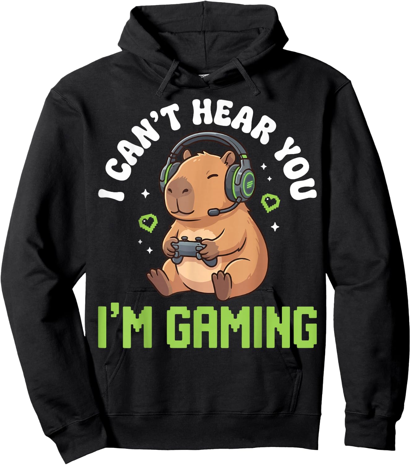 I Can't Hear You I'm Gaming Hoodie - Hoodie | Black