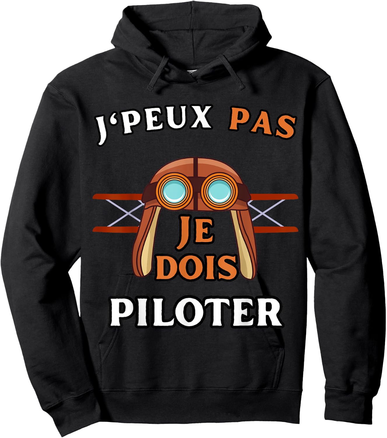 Humour Aeroplane J'Peux Pas Je Dois Piloter Aviation , Black, S Hoodie - Hoodie | Black