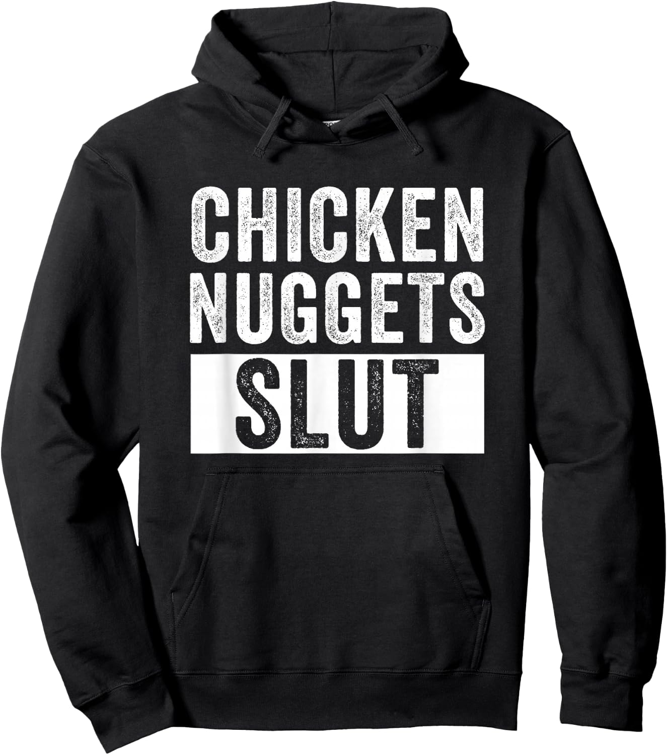 Chicken Nuggets Slut Chicken Nuggets Lover Humor Hoodie - Hoodie | Black