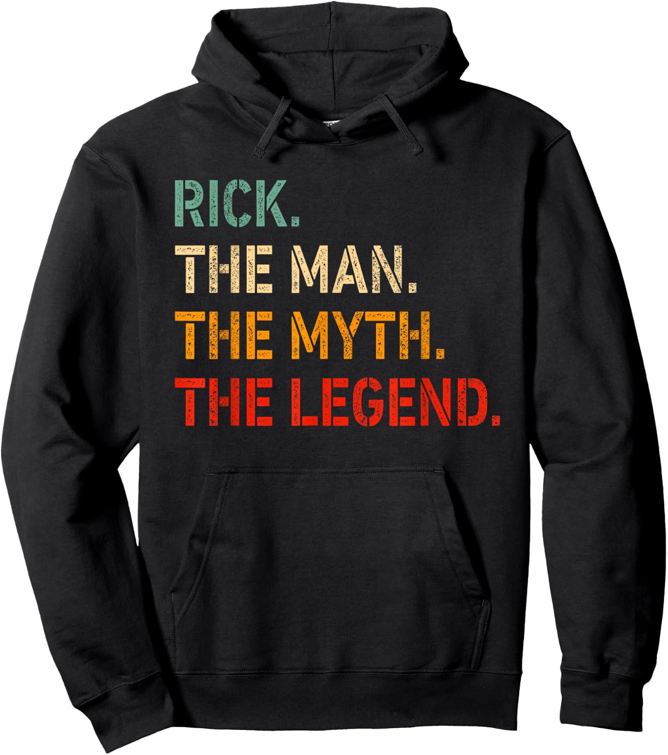 RICK The Man The Myth The Legend Shirt Funny Idea RICK Hoodie - Hoodie | Black