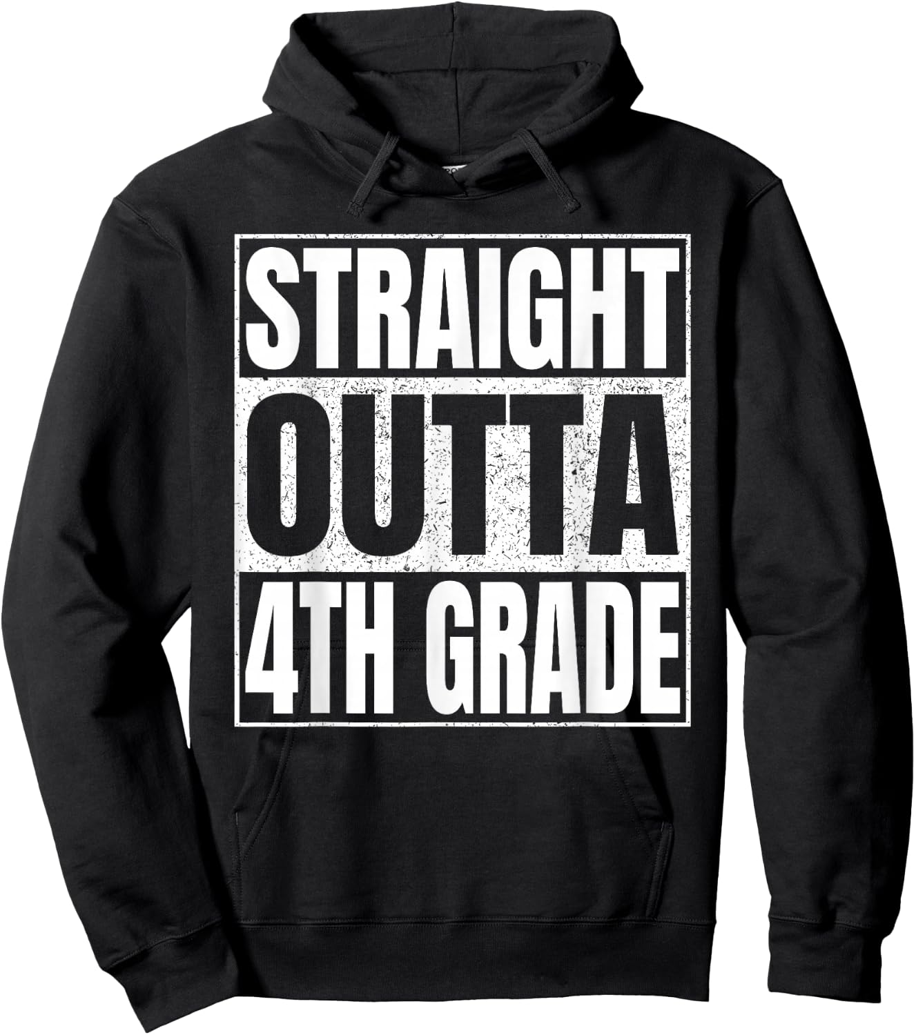 Straight Outta 4th Grade Shirt Great Graduation Fourth Grade Hoodie - Hoodie | Black