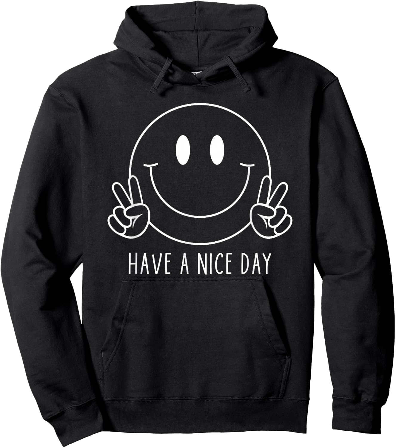 Have A Nice Day Funny Smile Face Shirt Happy Face Minimalist , black Hoodie - Hoodie | Black