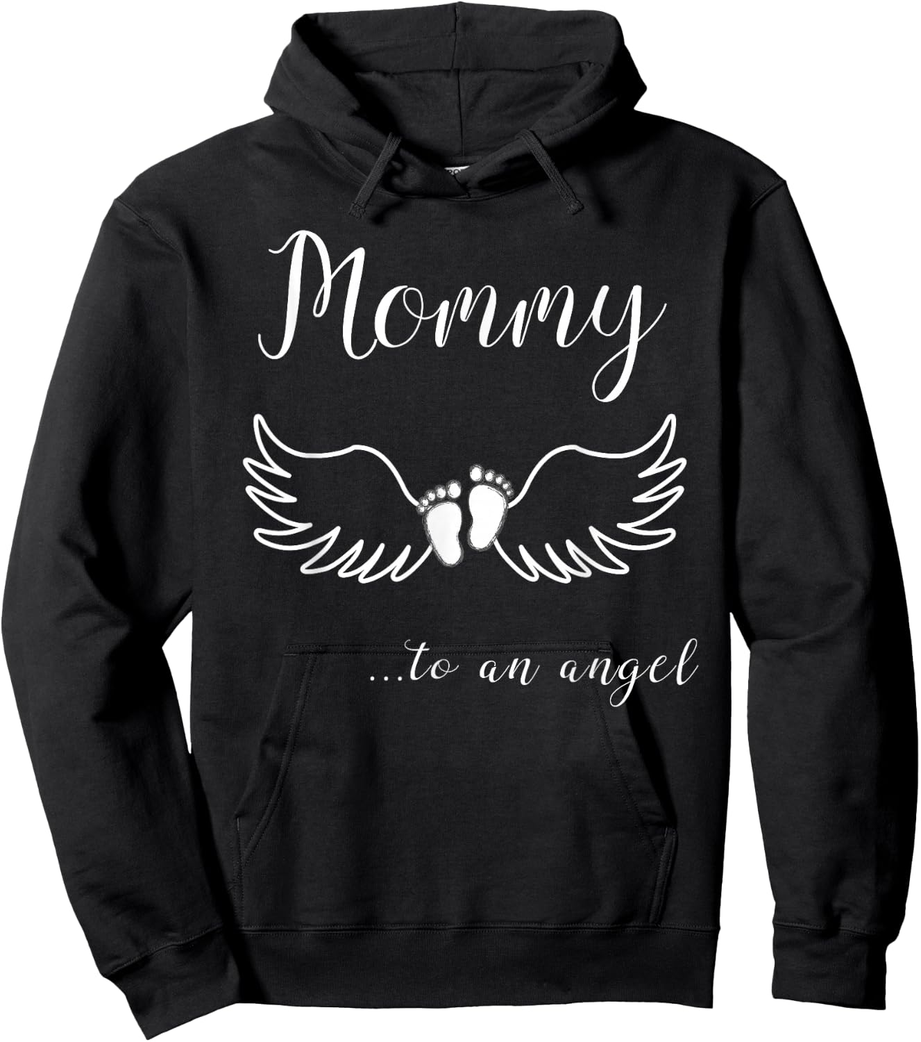 Mommy to Angel Baby for Grieving Moms Hoodie - Hoodie | Black