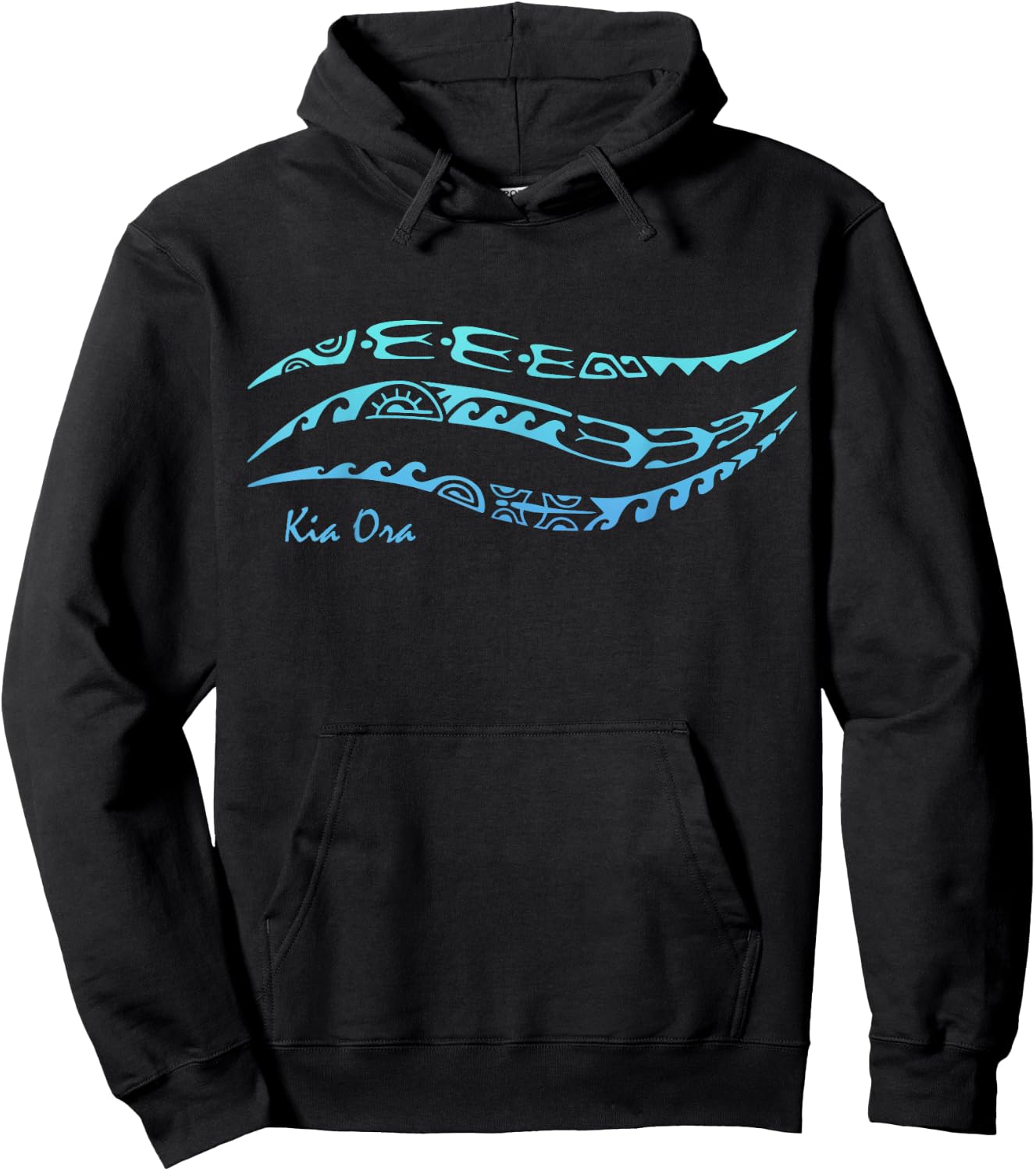 Symbol Muster Wellen Kultur Maori Tribal Neuseeland Hoodie - Hoodie | Black