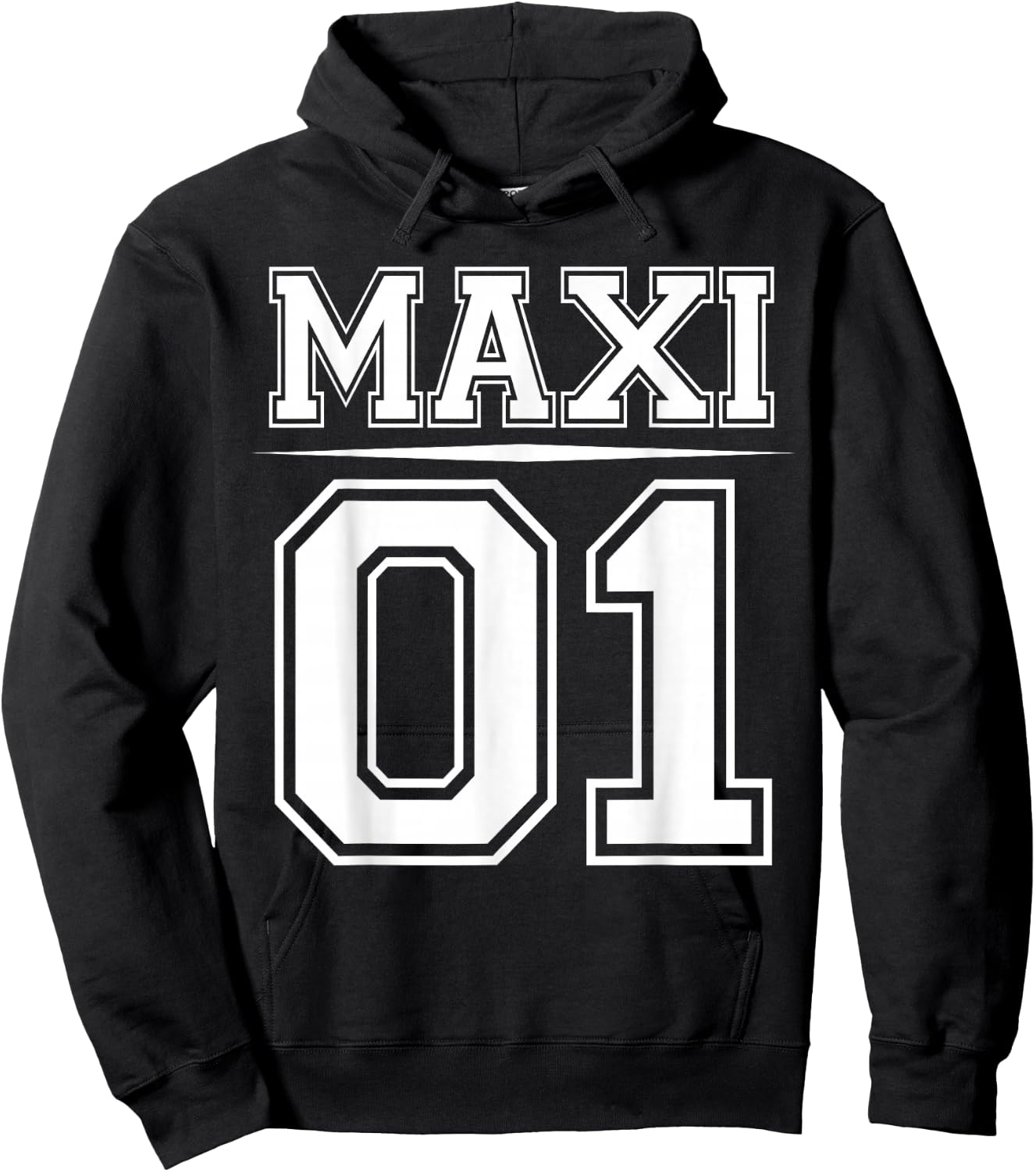 MAXI 01 Familien Outfit | Mutter Vater Kind Set Partnerlook Hoodie - Hoodie | Black
