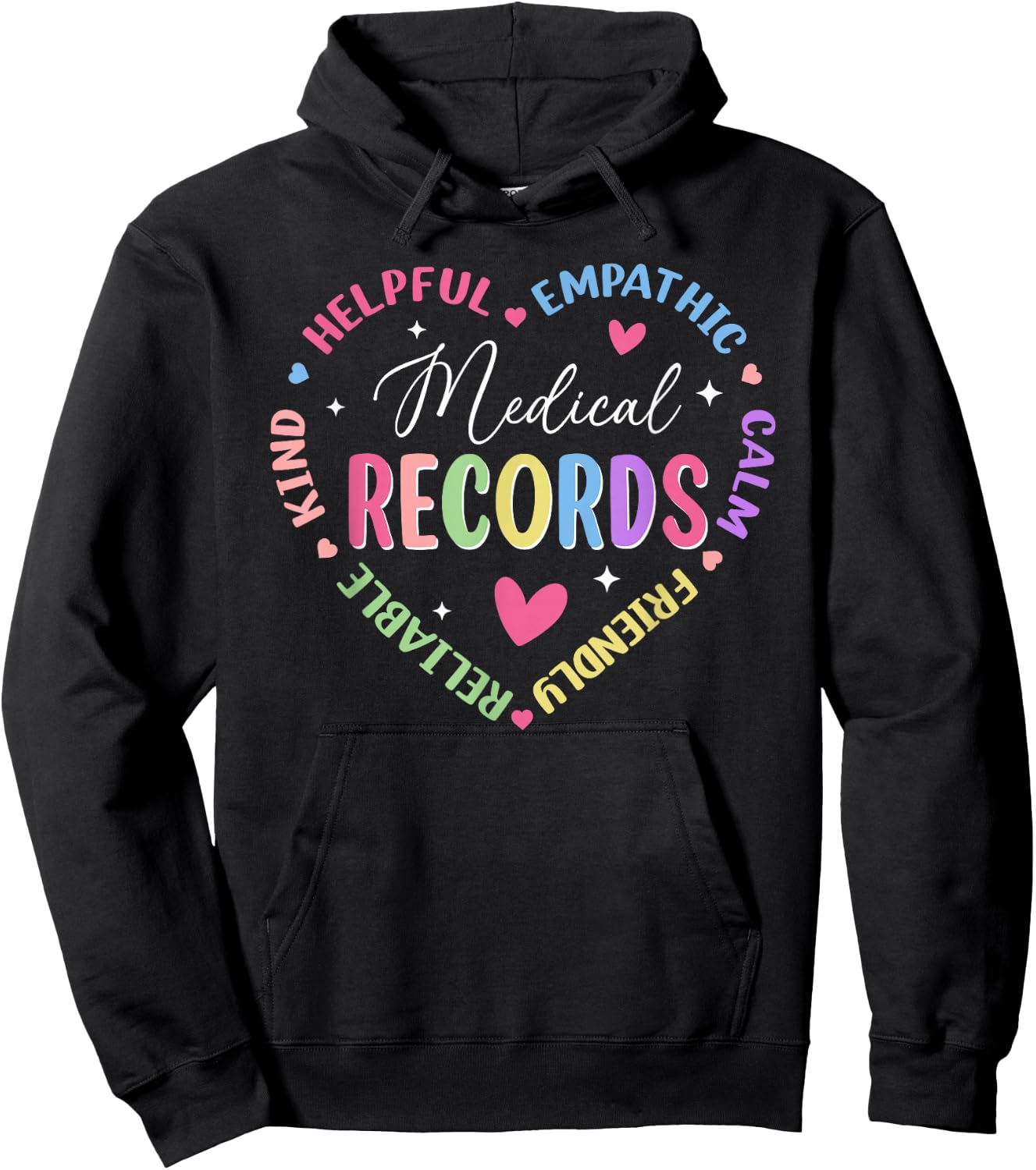 Medical Records Appreciation Circle Medical Records Director Hoodie - Hoodie | Black