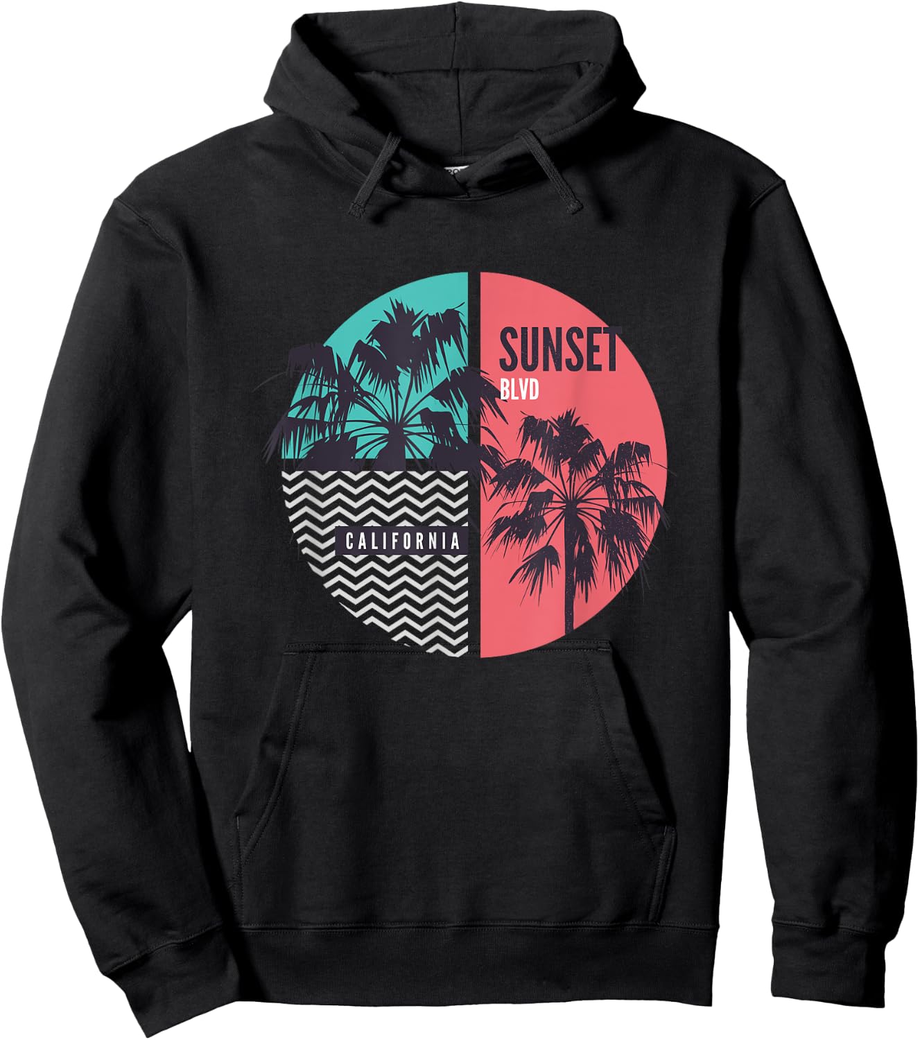 Sunset Blvd Kalifornien Hoodie - Hoodie | Black
