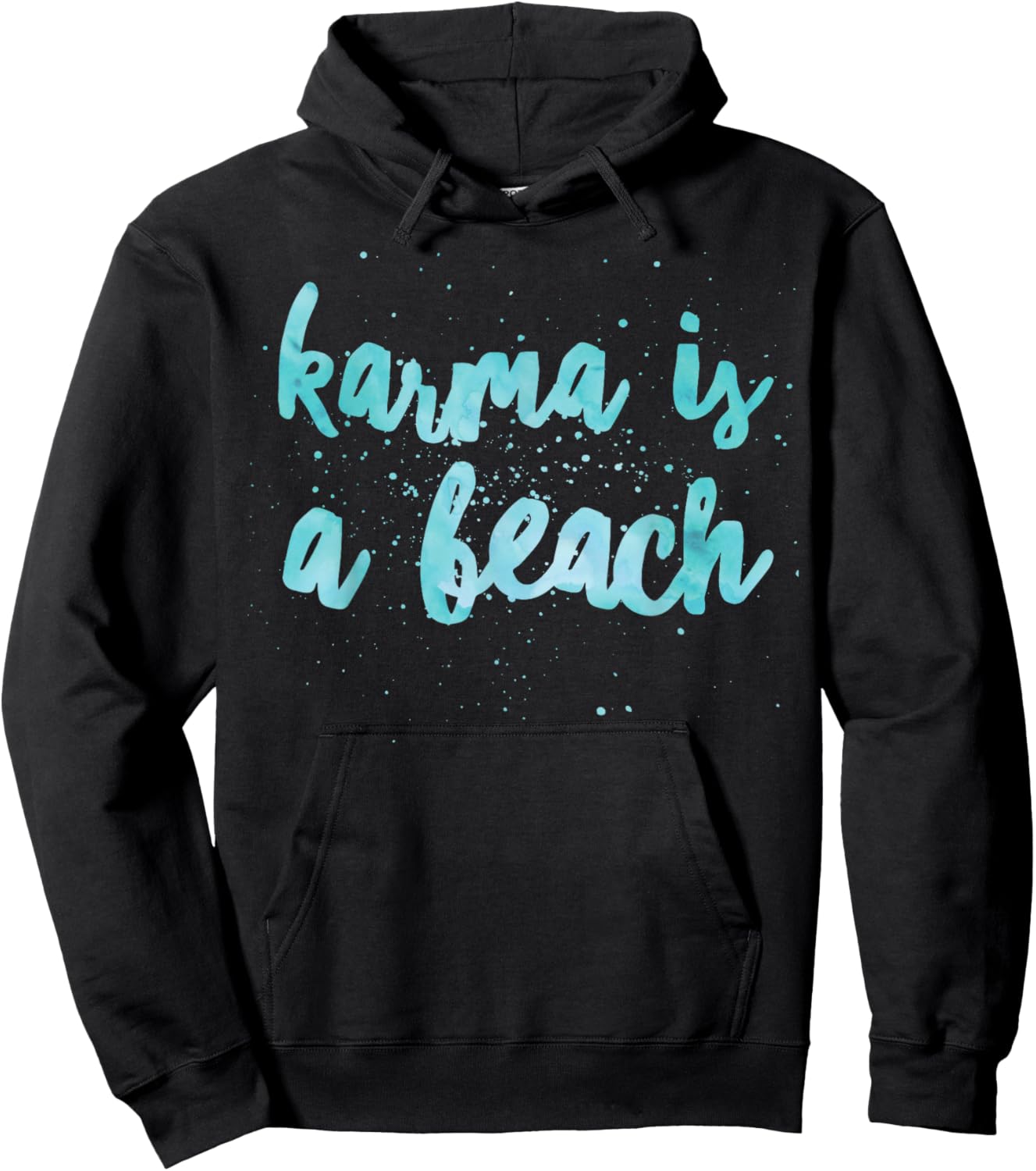 Karma Is A Beach Funny Summer Women Kids Hoodie - Hoodie | Black