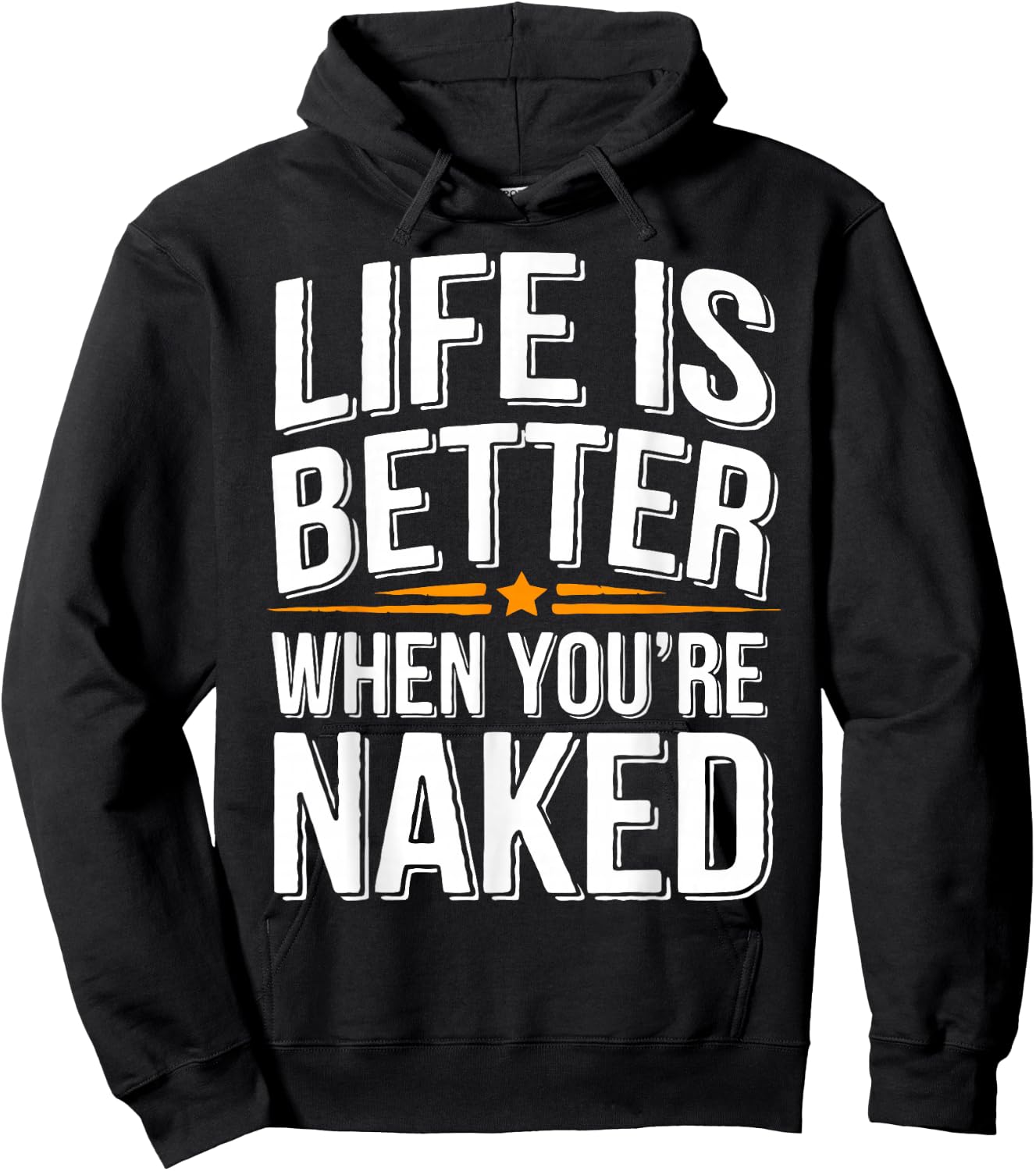 Nudist Better When You're Naked Nudist Camp Naturist Hoodie - Hoodie | Black