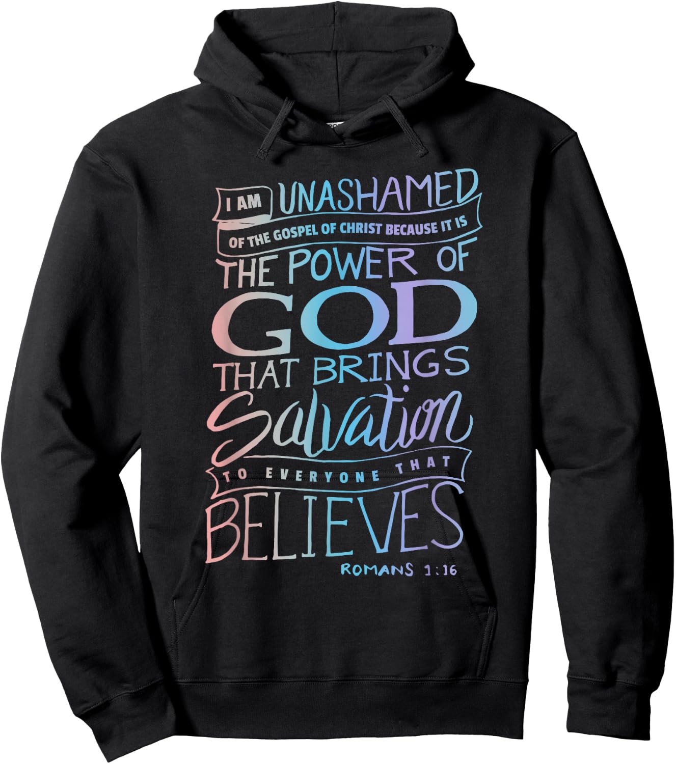 I am Unashamed of the Gospel - Bible Verse Christian Faith Hoodie - Hoodie | Black