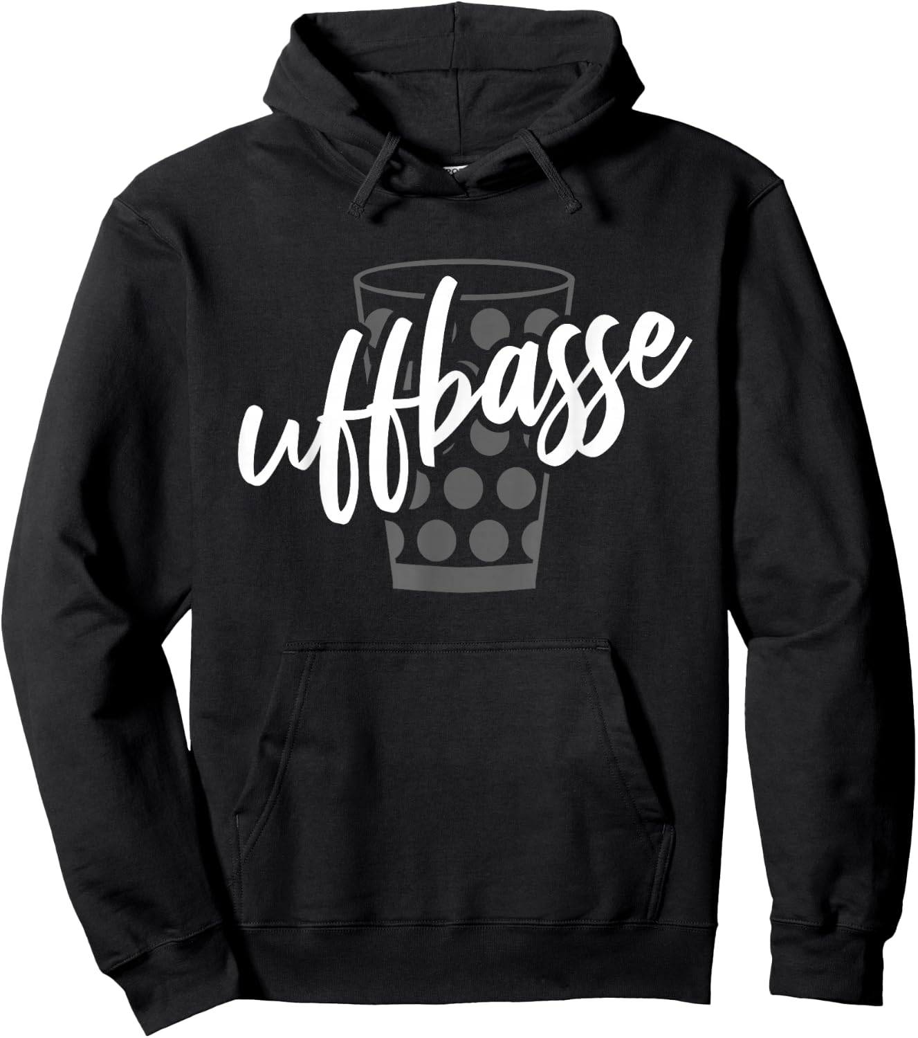 with German Text "Uffbasse Pfalz", black Hoodie - Hoodie | Black