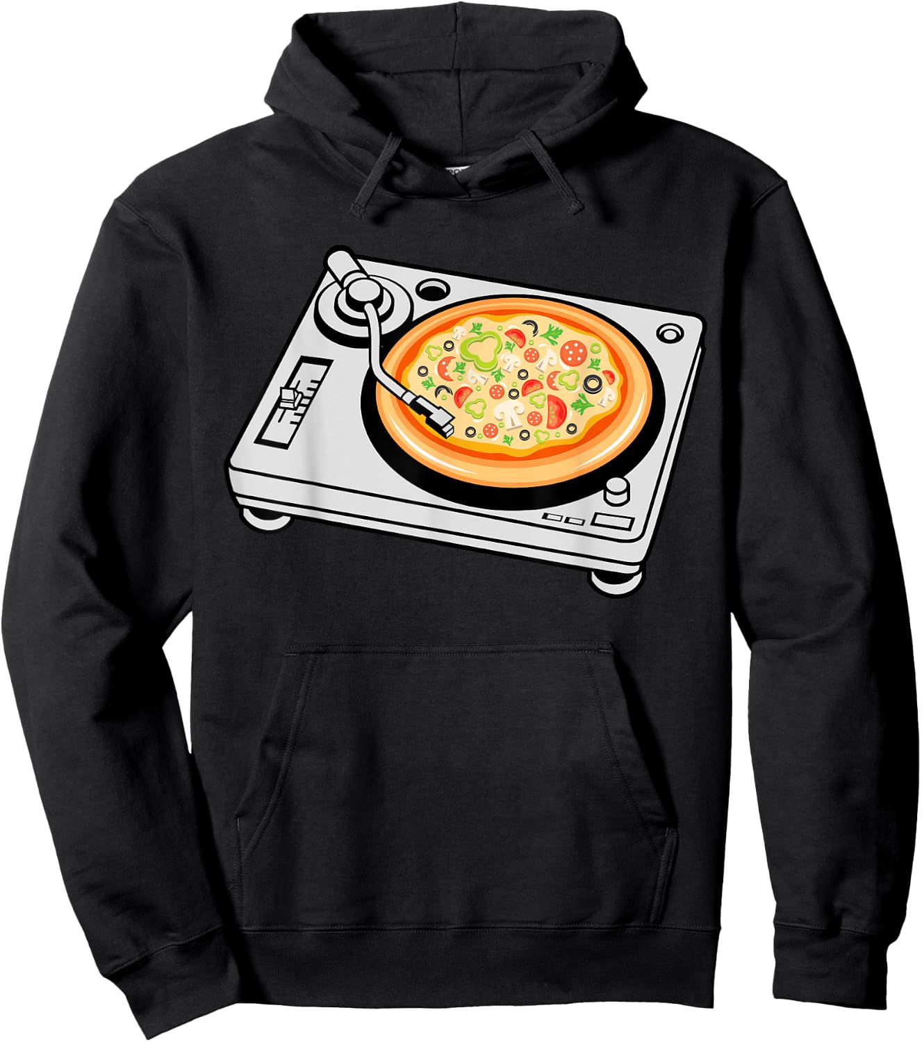 Pizza DJ Disc Jockey Hoodie - Hoodie | Black