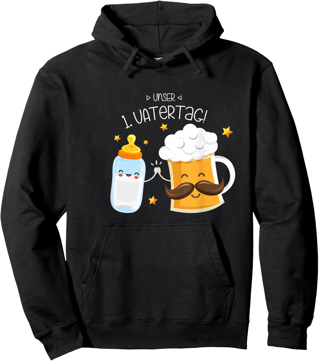 Unser erster Vatertag - Partnermotiv für Papa & Baby Hoodie - Hoodie | Black