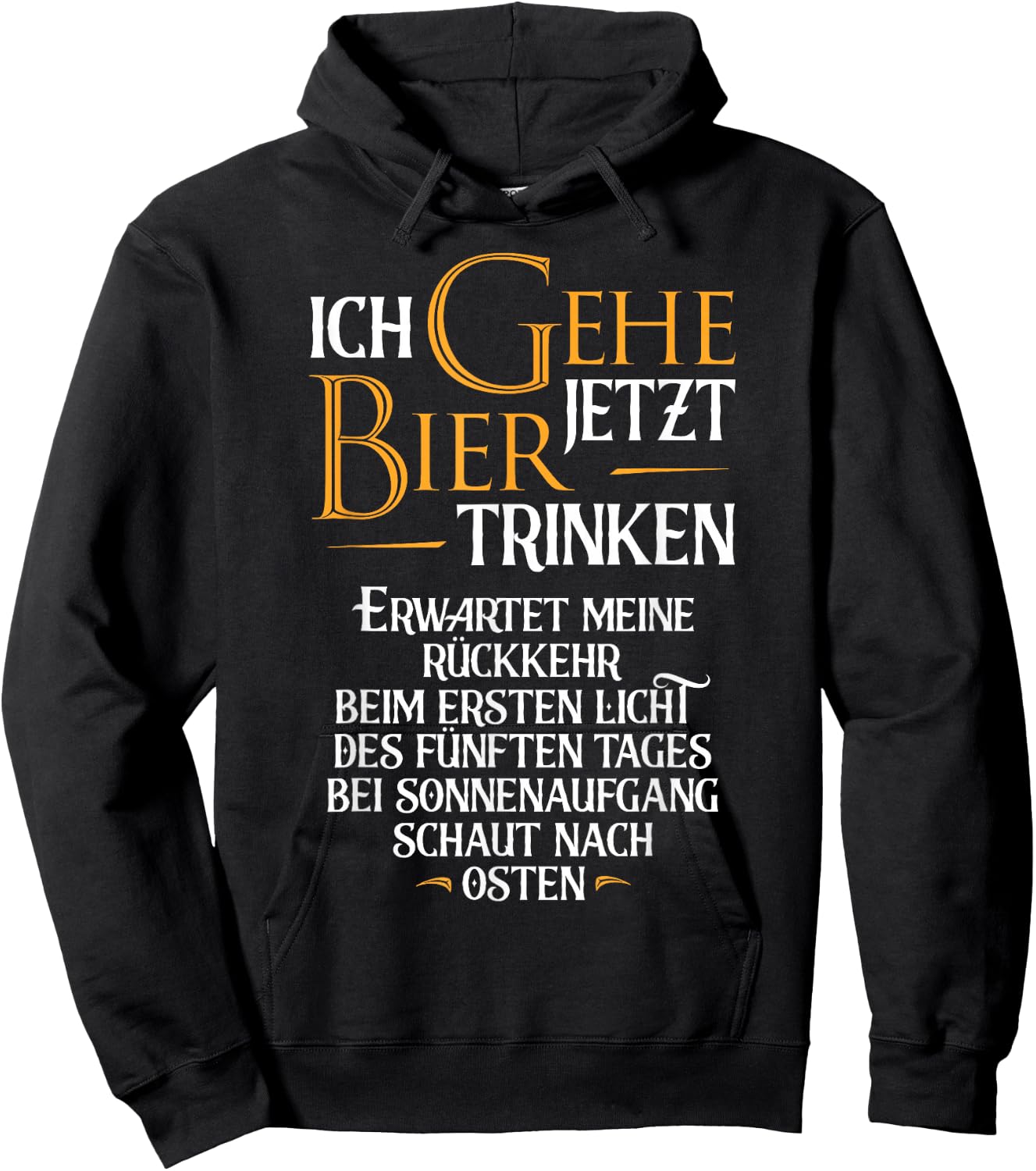 Ich Gehe Jetzt Bier Drinking I Funny Saufen Party Beer , black, s Hoodie - Hoodie | Black