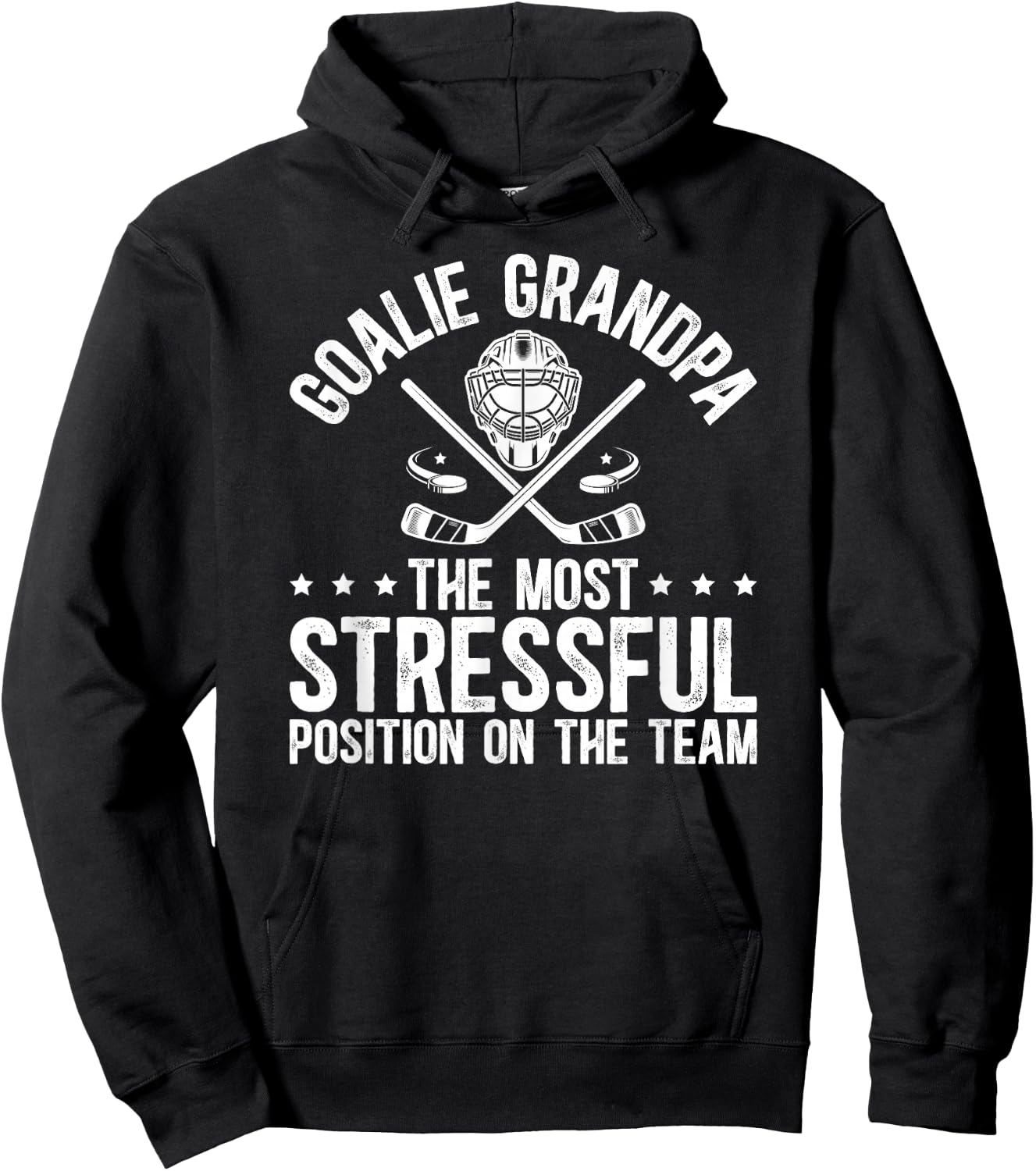 Funny Hockey Goalie Grandpa Of A Hockey Keeper Grandfather Hoodie - Hoodie | Black