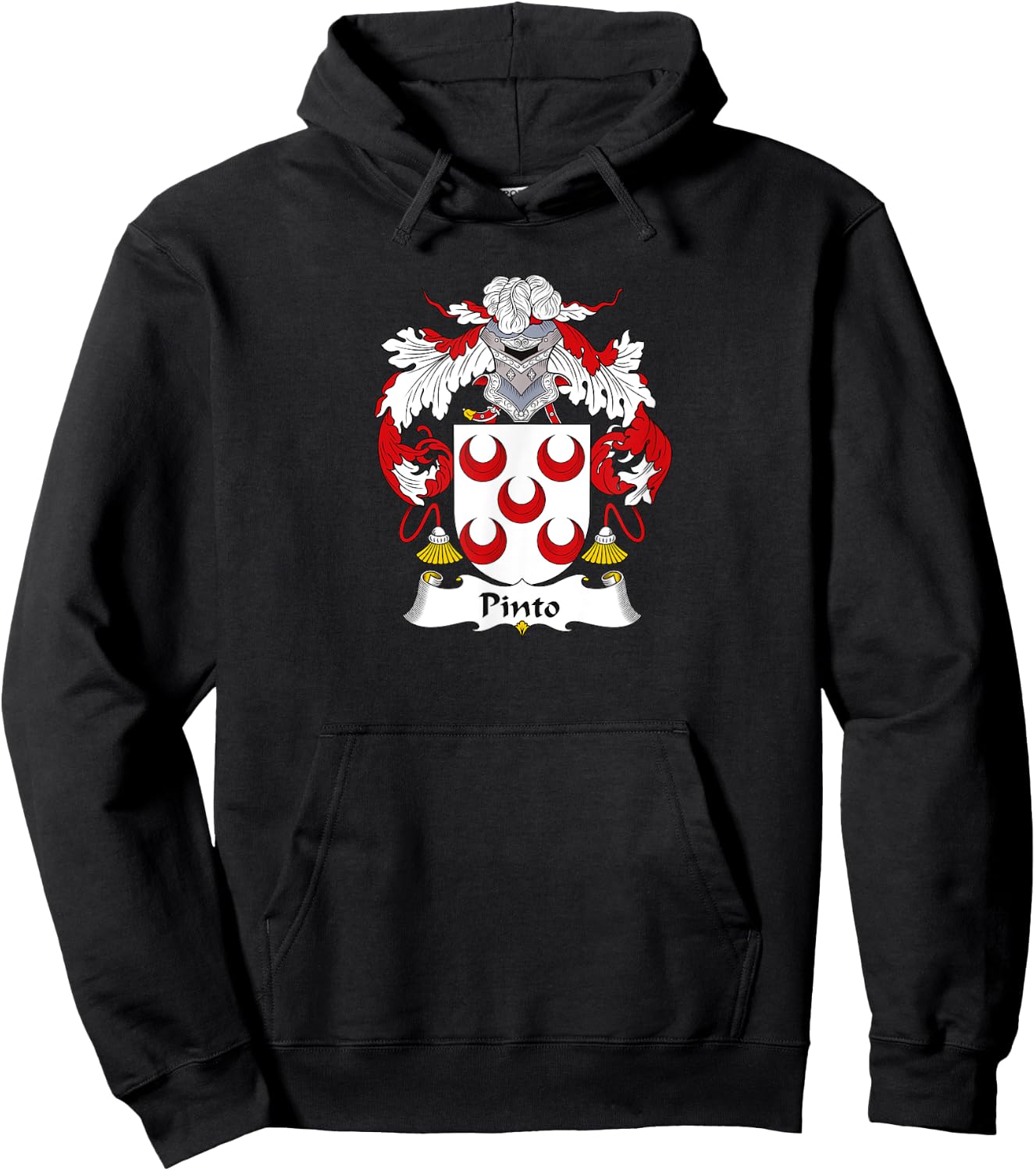 Pinto Coat of Arms - Family Crest Hoodie - Hoodie | Black
