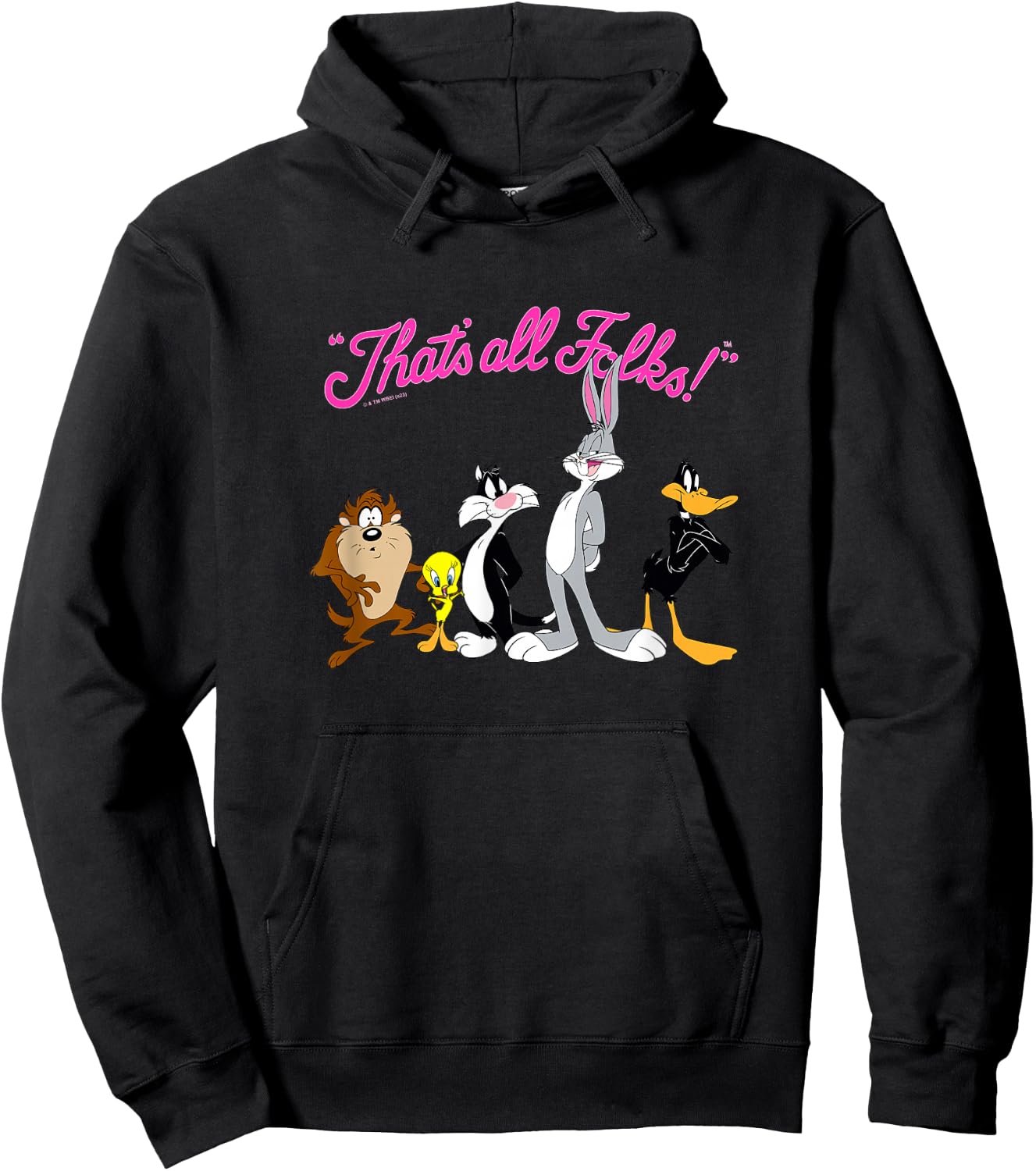 Looney Tunes That's All Folks! Logo Group Shot Hoodie - Hoodie | Black