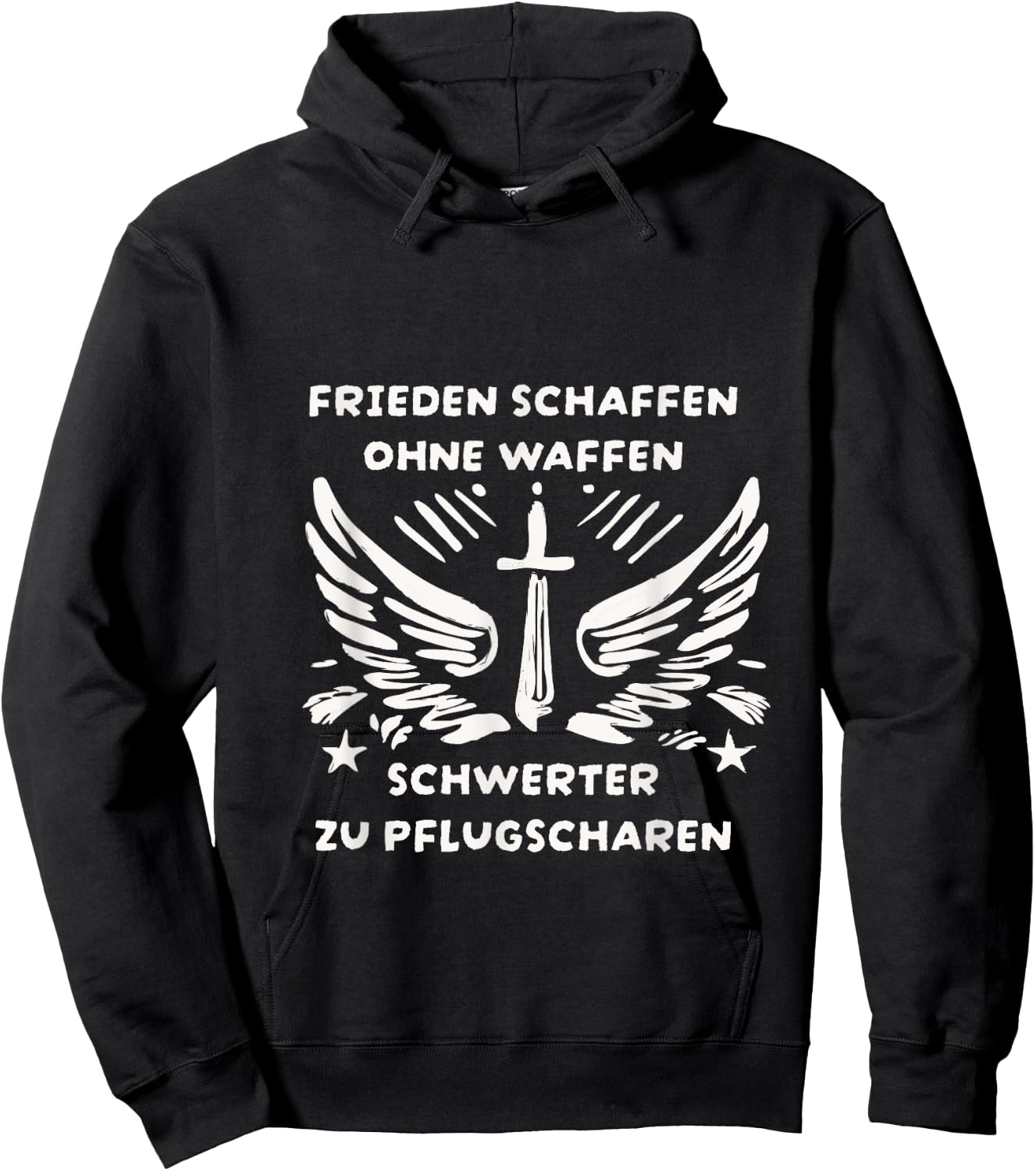 Frieden schaffen ohne Waffen Schwerter zu Pflugscharen Hoodie - Hoodie | Black