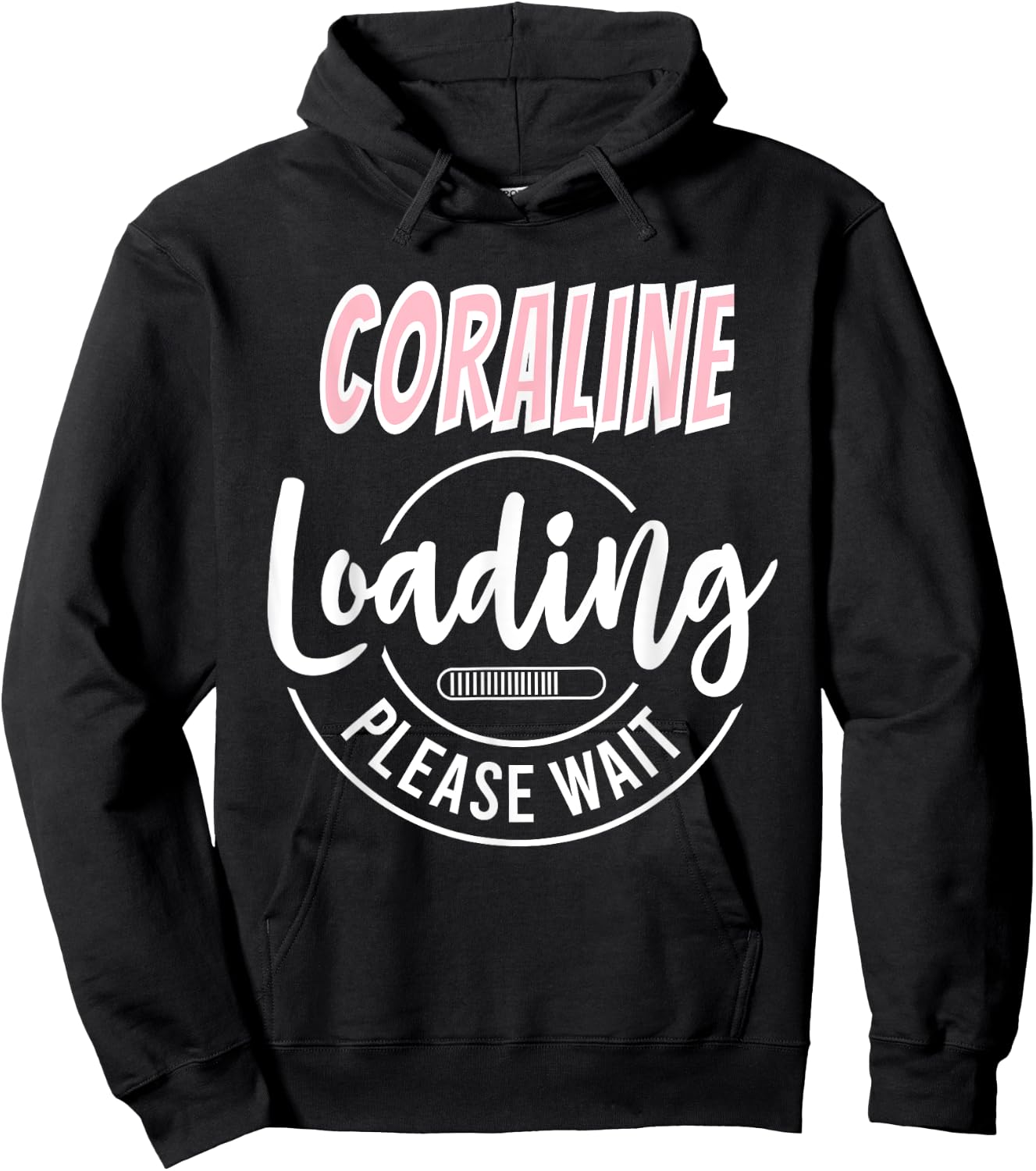 Coraline Custom Personalized Baby Loading Shirt Baby Shower Hoodie - Hoodie | Black