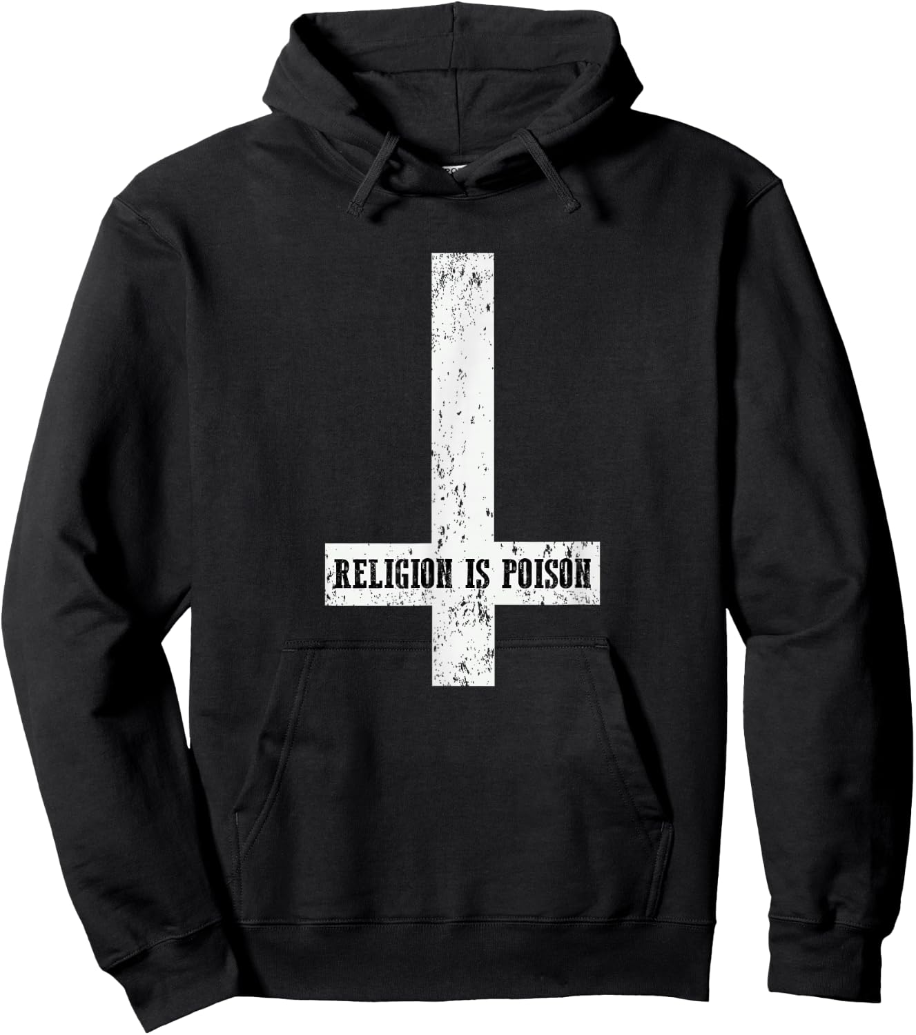 Antichrist Grunge Religion Is Poison Atheist Occult Gothic Hoodie - Hoodie | Black