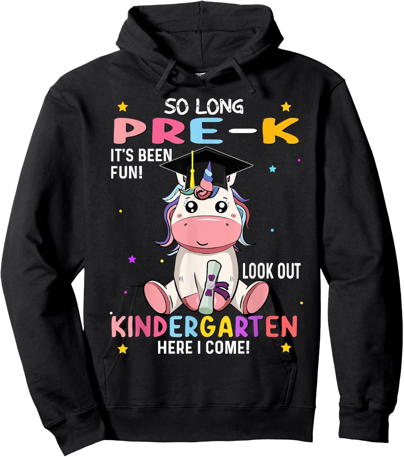 So Long pre k graduation 2025 look out Kindergarten girls Hoodie - Hoodie | Black