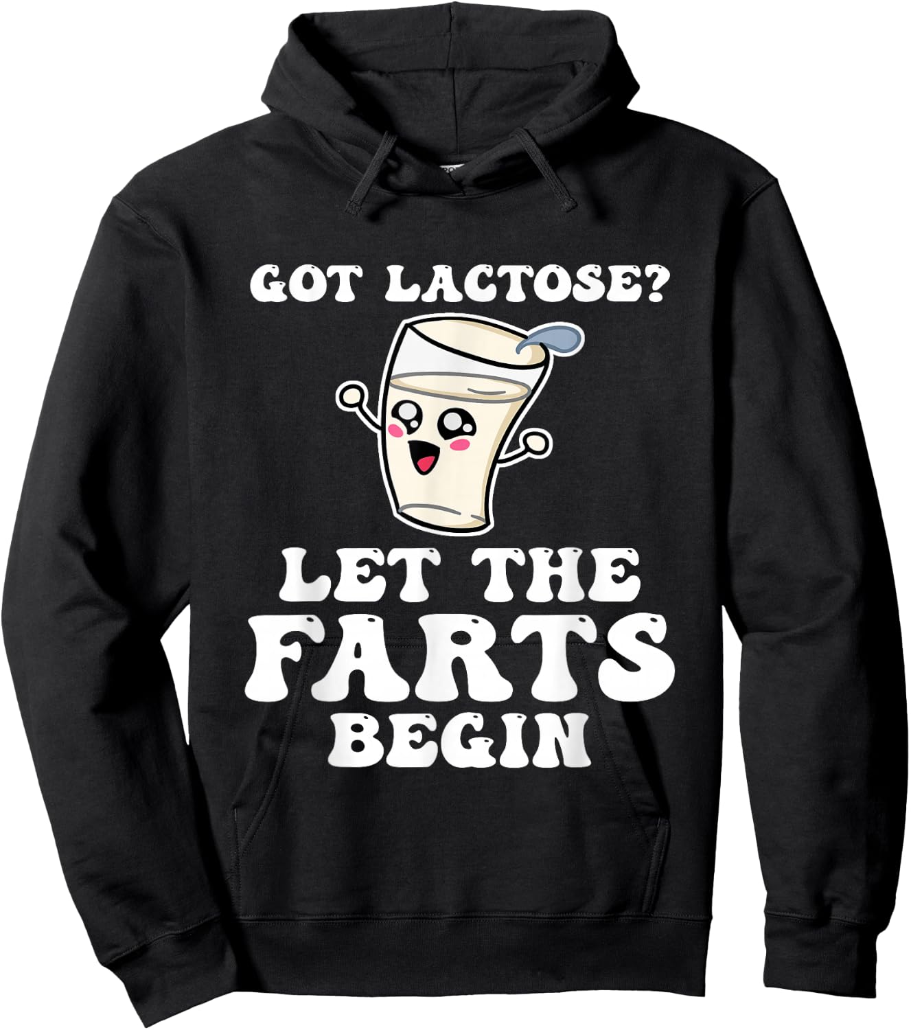 Let The Farts Begin Lactose Cow Dairy Lover Lactose Hoodie - Hoodie | Black