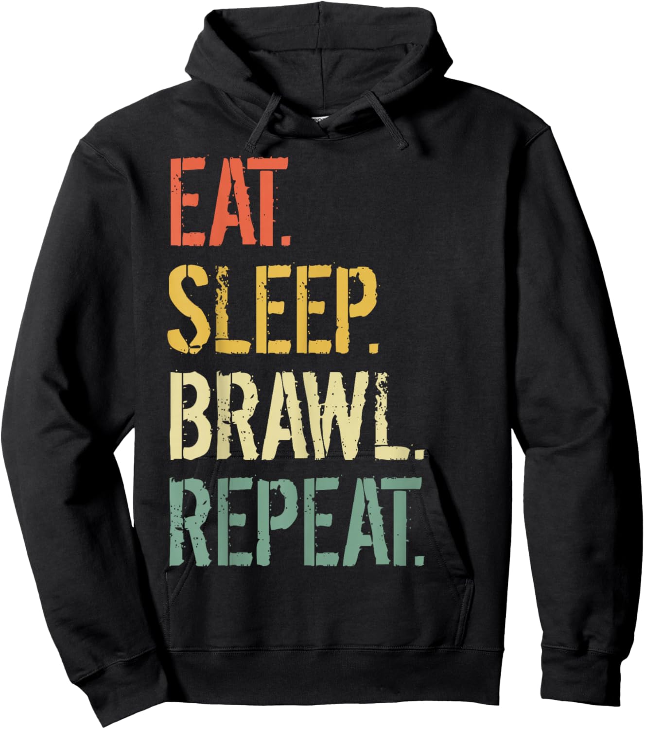 Eat Sleep Brawl Repeat Stars Funny Video Gamer Gaming , Black, S Hoodie - Hoodie | Black