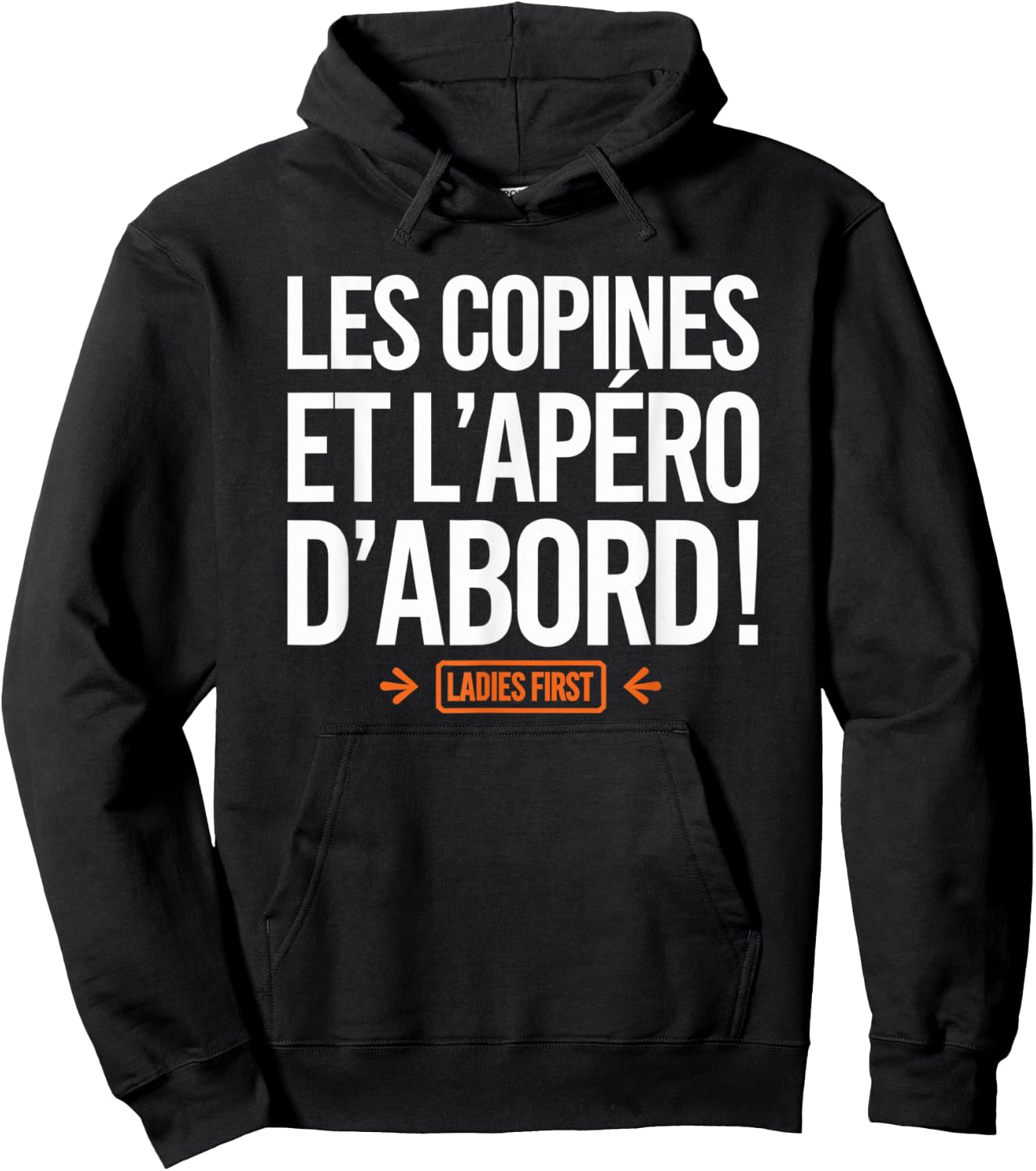 Les Copines et l'Aéro D'Abord Wine Alcohol Women's Aperitif , Black, S Hoodie - Hoodie | Black