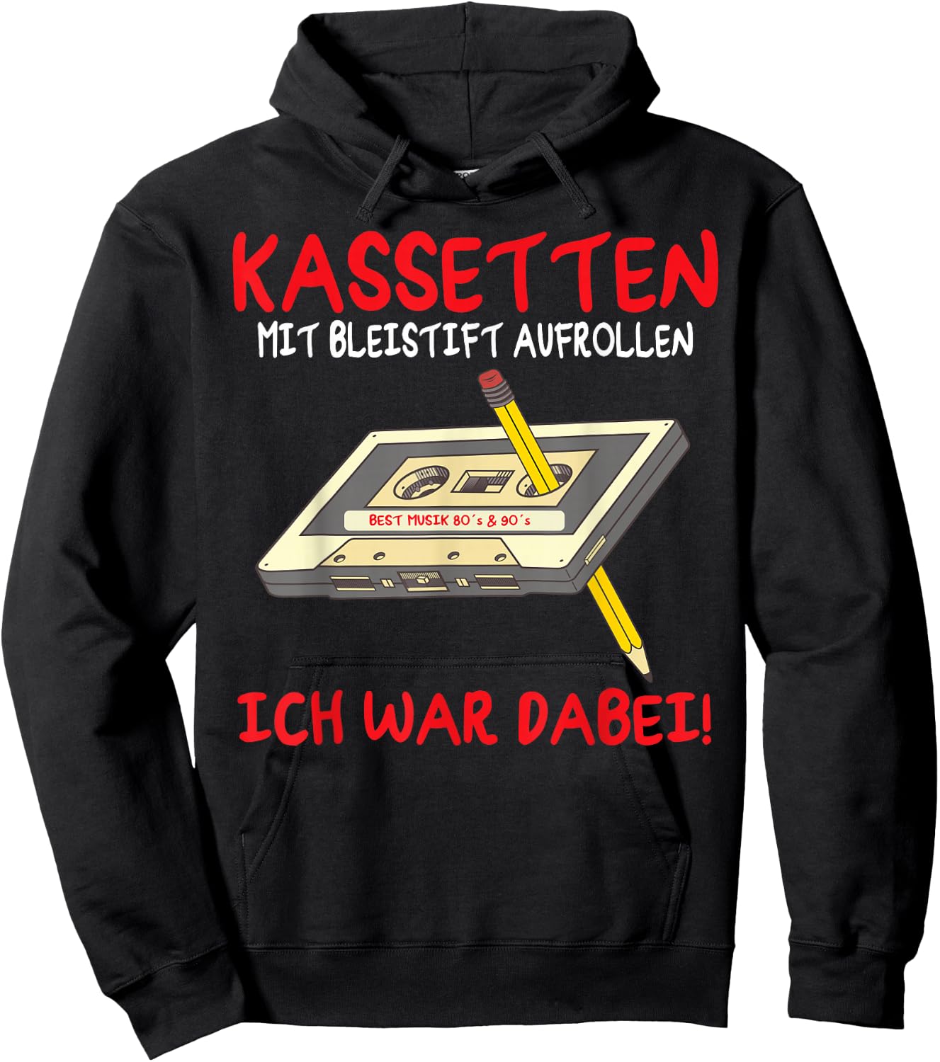 80er Jahre Outfit Herren 90er Jahre outfit Damen Retro Party Hoodie - Hoodie | Black