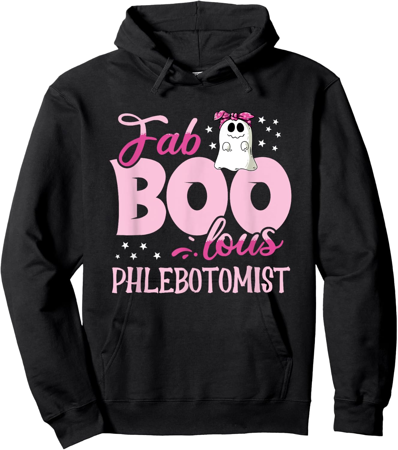 Funny Phlebotomy Nurse Ghost Halloween Phlebotomist Hoodie - Hoodie | Black