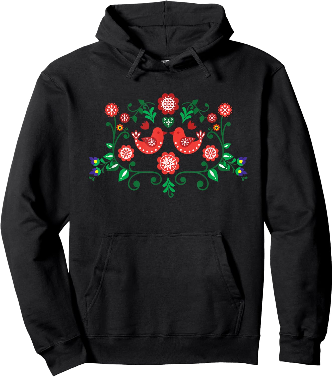 Polish Traditional Folk Pattern, Eastern Folklore Hoodie - Hoodie | Black