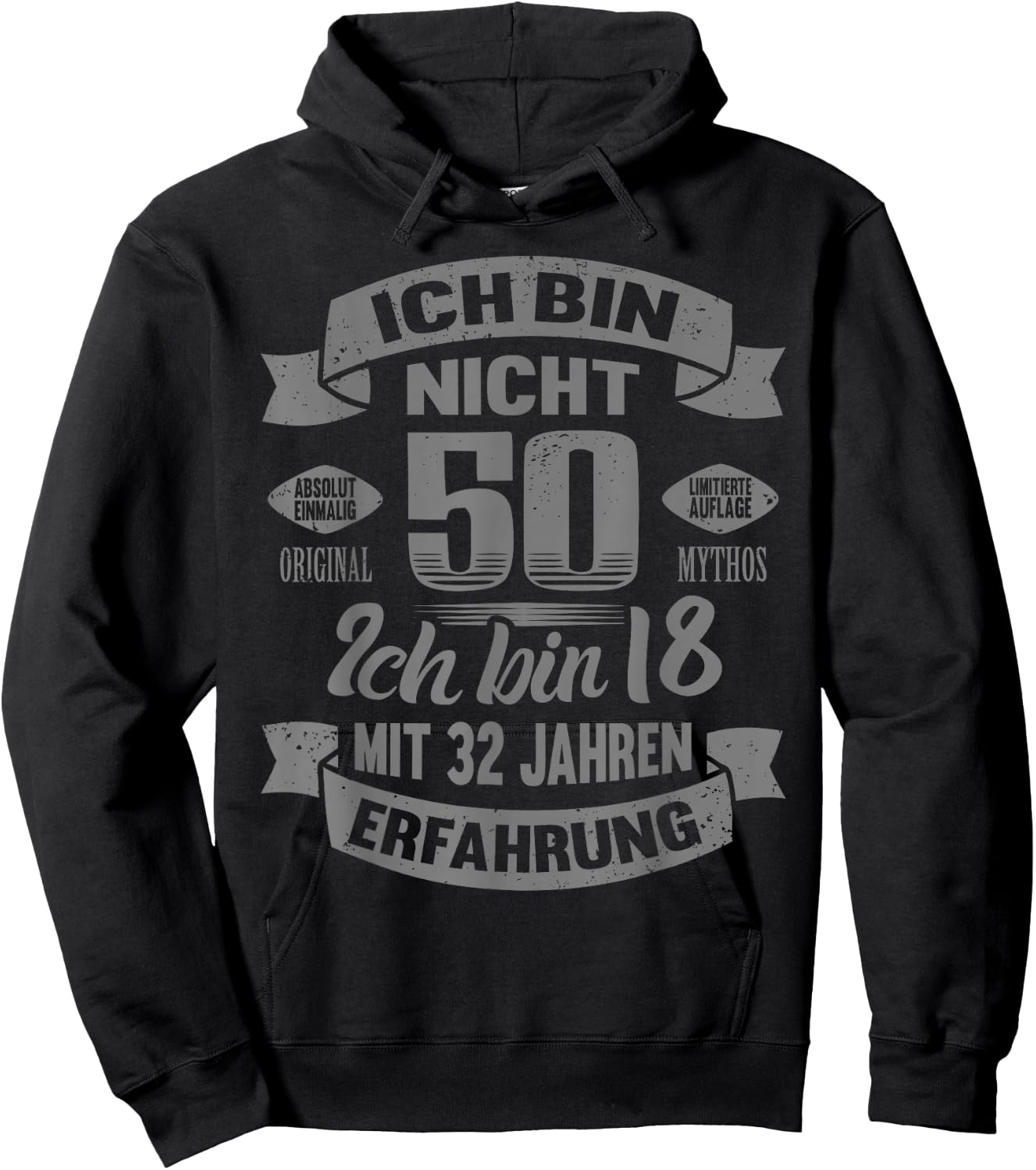 50. Geburtstag Männer Frauen Lustig 50 Jahre Hoodie - Hoodie | Black