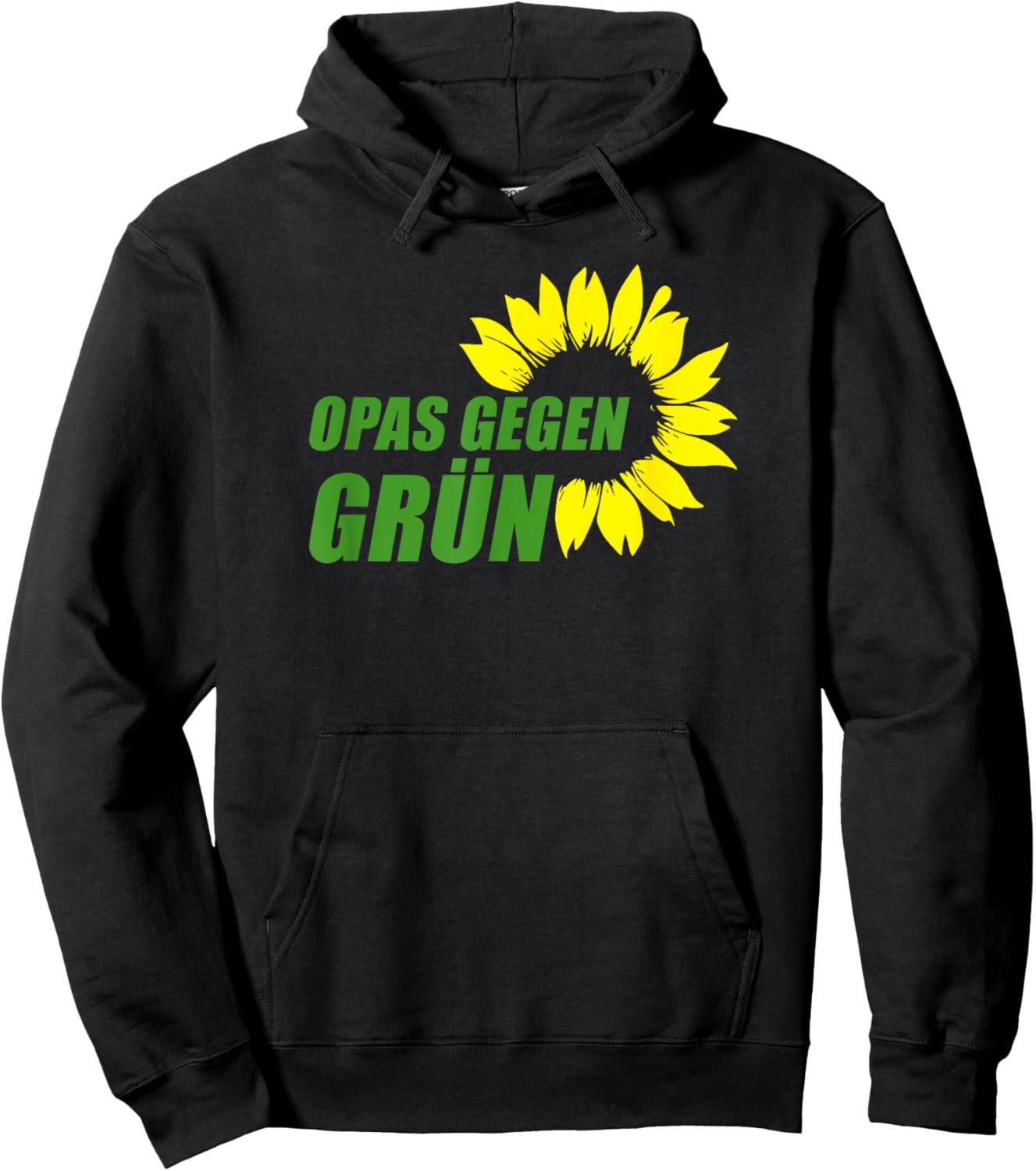 Anti Grünen Spruch Statement I Opas Gegen Grün Hoodie - Hoodie | Black