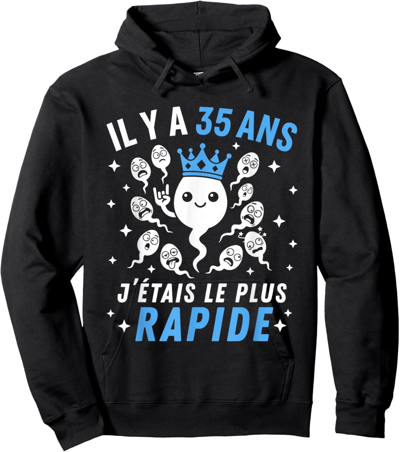 Graine Le Plus Rapide Blague Anniversaire Humour 35 Ans Hoodie - Hoodie | Black