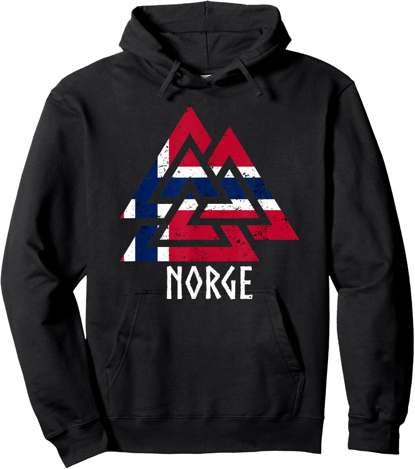 Norwegian Norway Viking Norway Norwegian Flag , Black, S Hoodie - Hoodie | Black