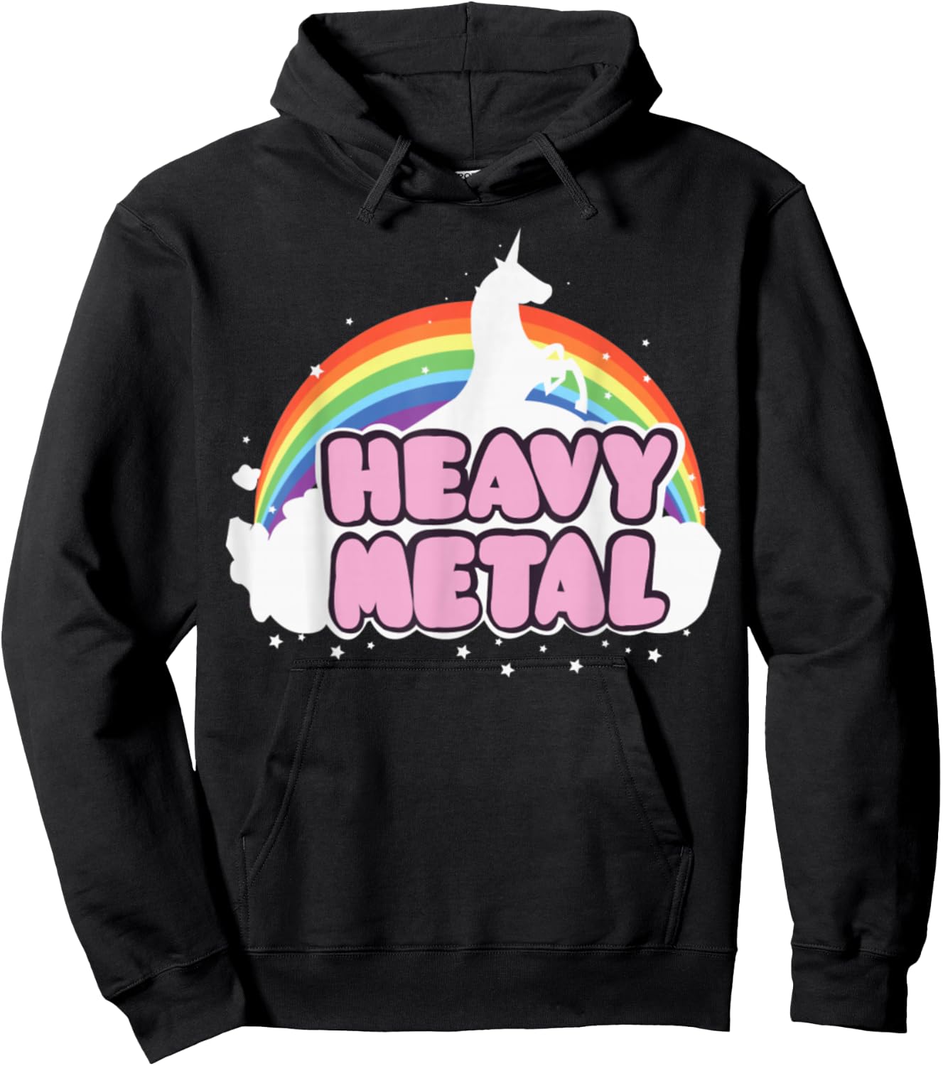 Heavy Metal Unicorn Music Ella Lopez , black Hoodie - Hoodie | Black