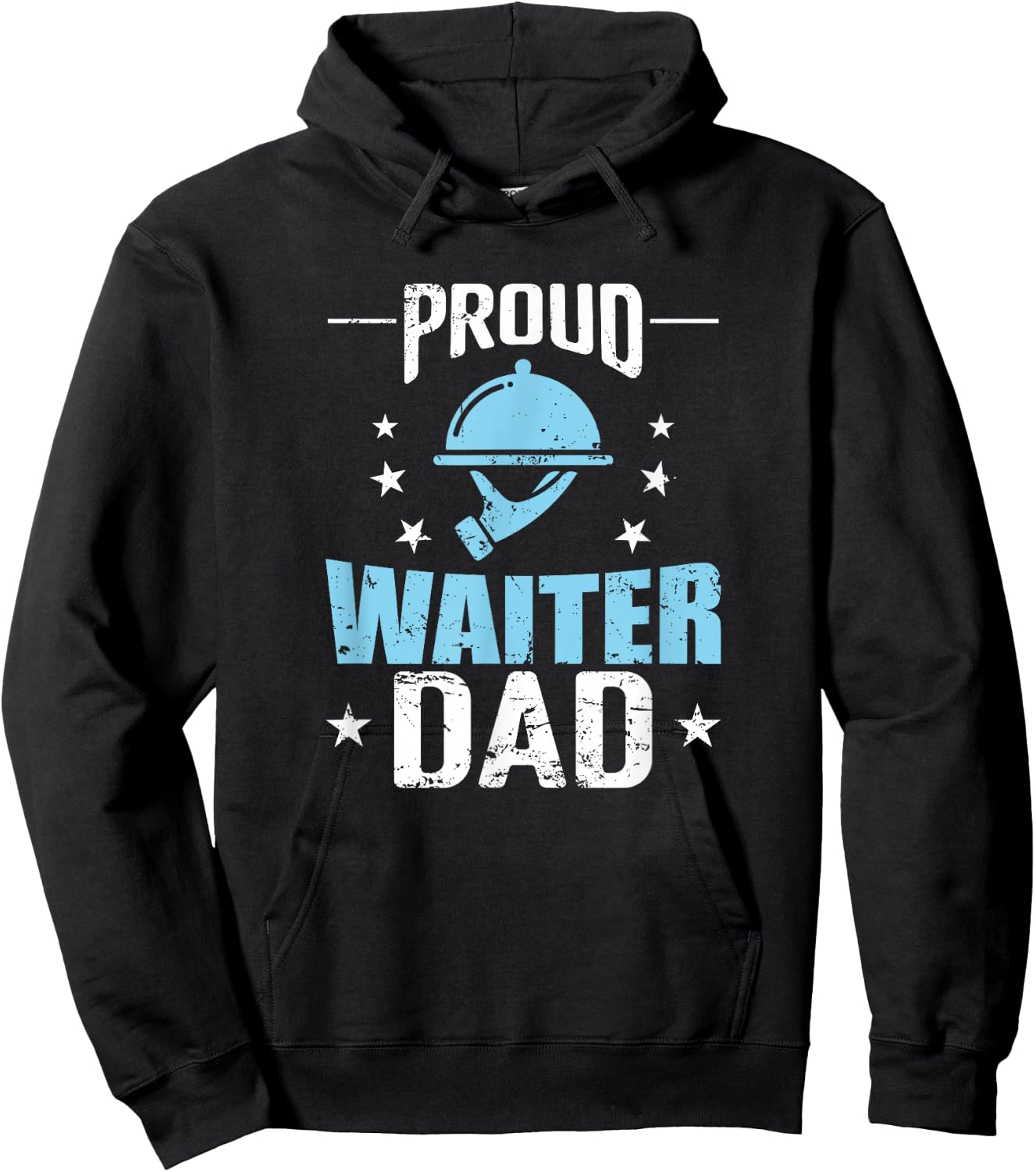 Proud Waiter Dad Restaurant Server Hoodie - Hoodie | Black
