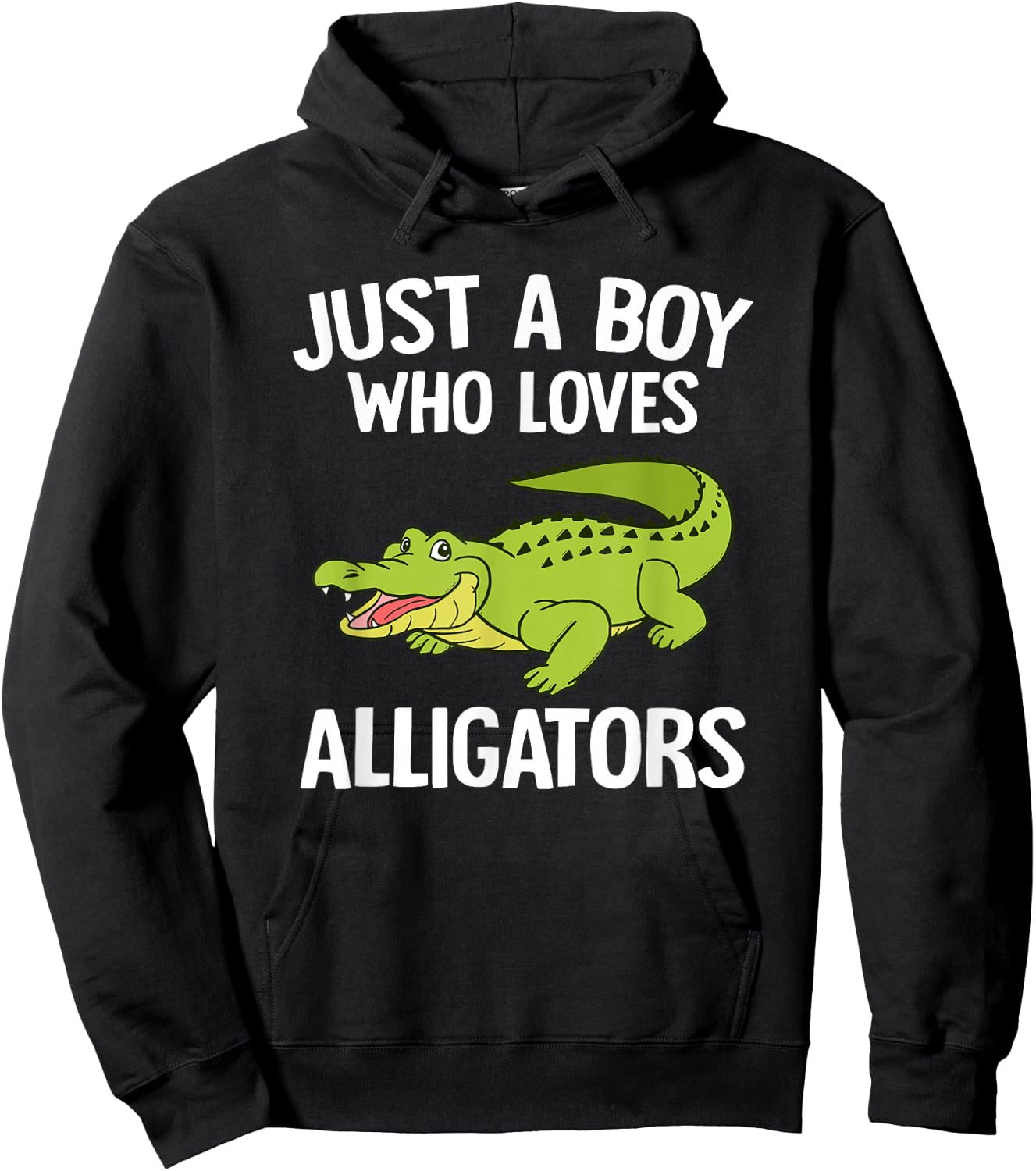 Just A Boy Who Loves Alligators Boys Toddler Crocodile Lover Hoodie - Hoodie | Black