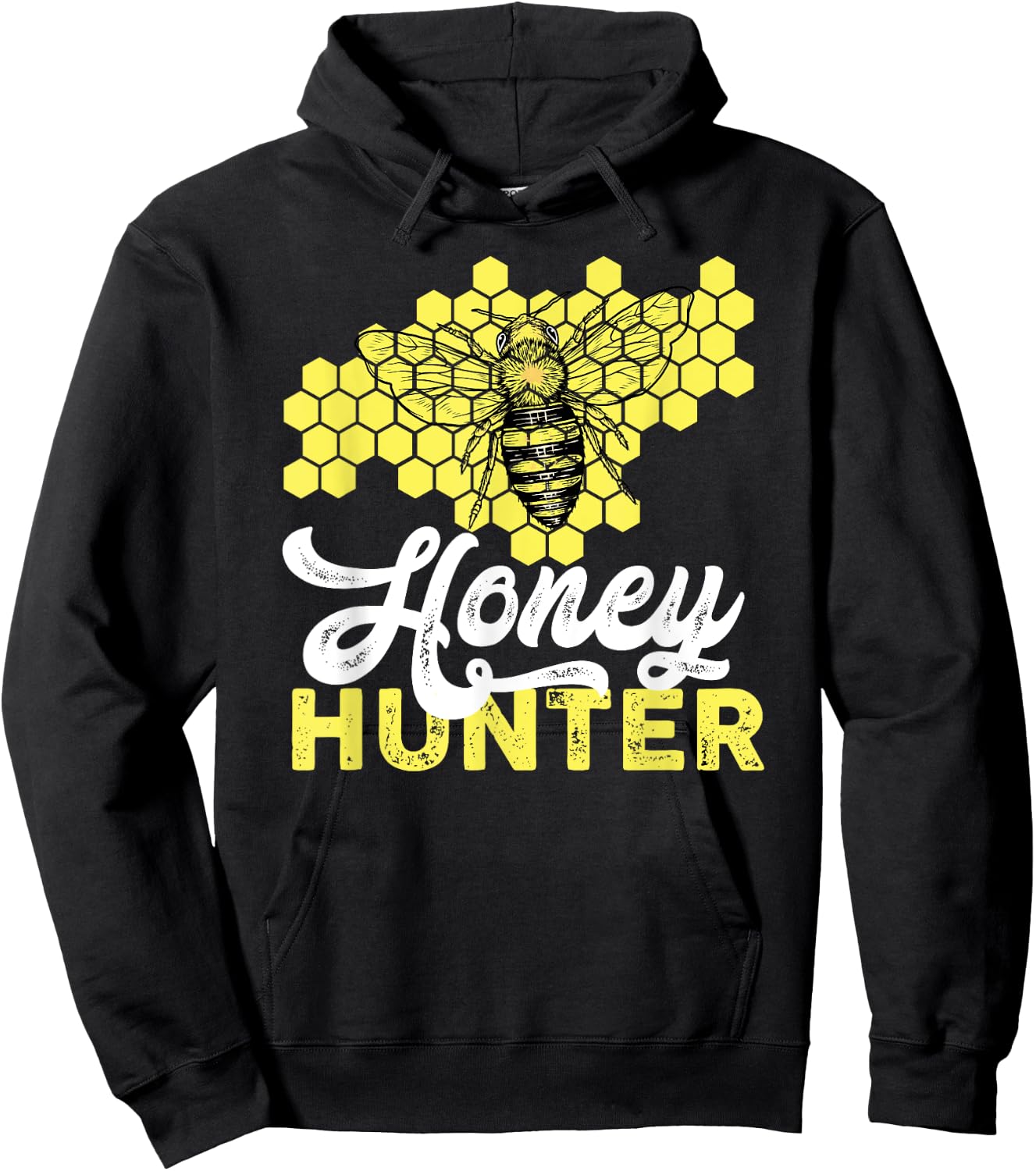Beekeeper Honeycomb Bee Honey Hunter Hoodie - Hoodie | Black
