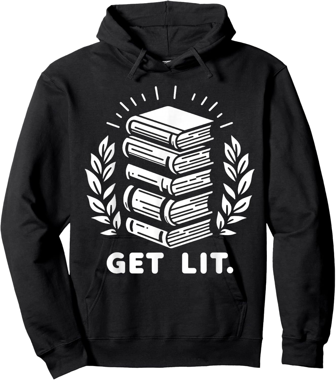 Get Lit Book Reading Bookworm Reader Teacher Librarian Hoodie - Hoodie | Black