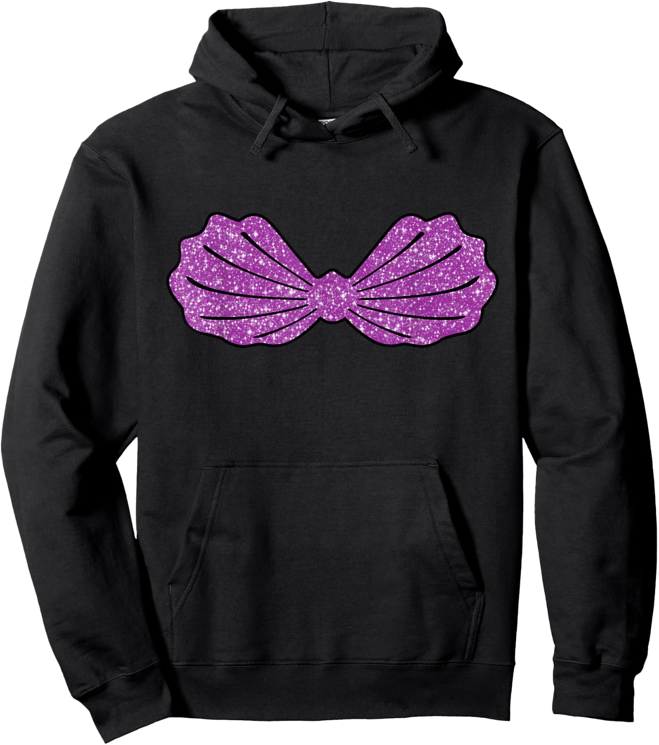 Mermaid purple Sea shell Bra The Mermaid Looks Like Me Hoodie - Hoodie | Black