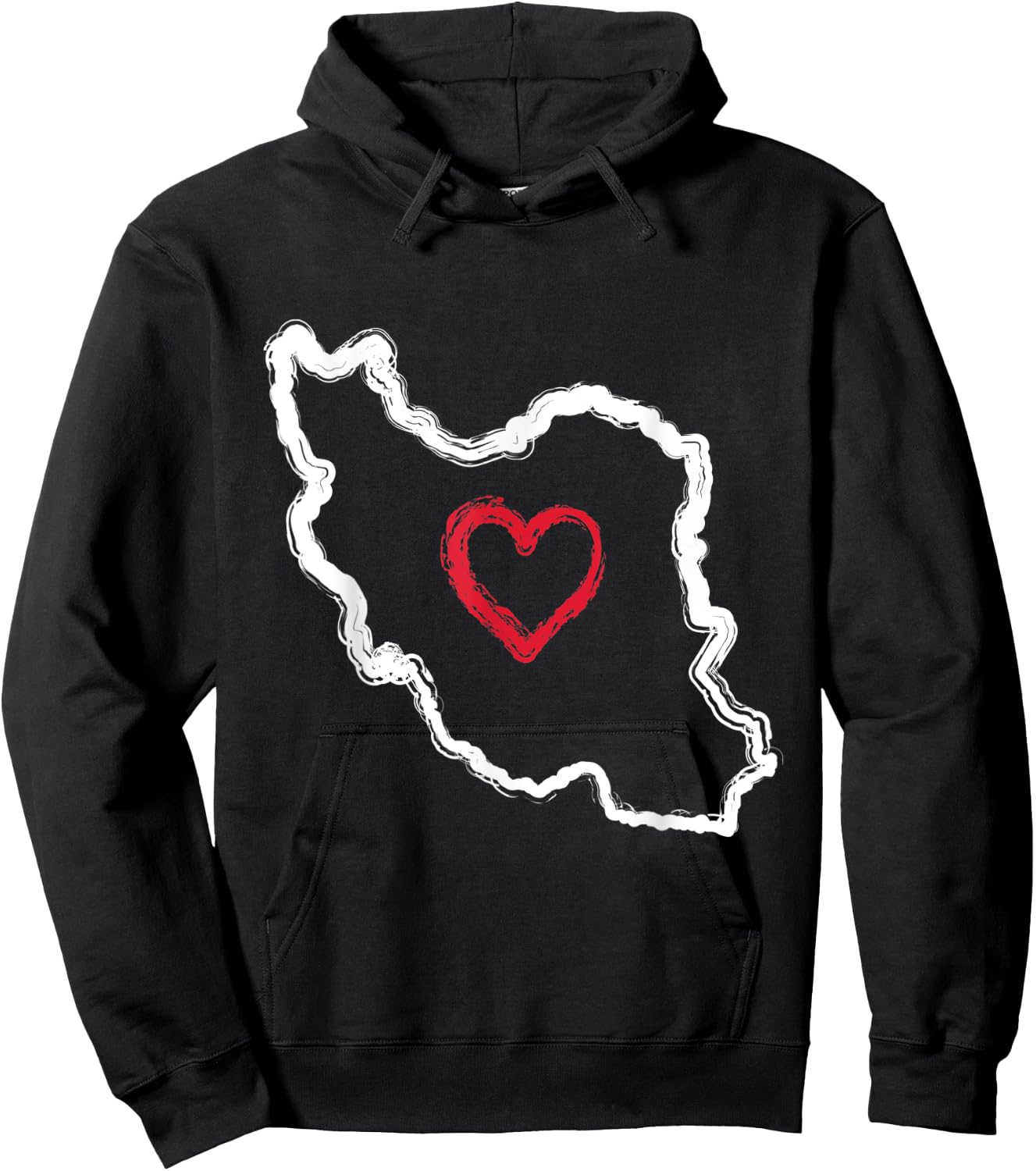 Freier Iran | Karte Herz Symbol | Freiheit Iran Azadi Persisch Hoodie - Hoodie | Black