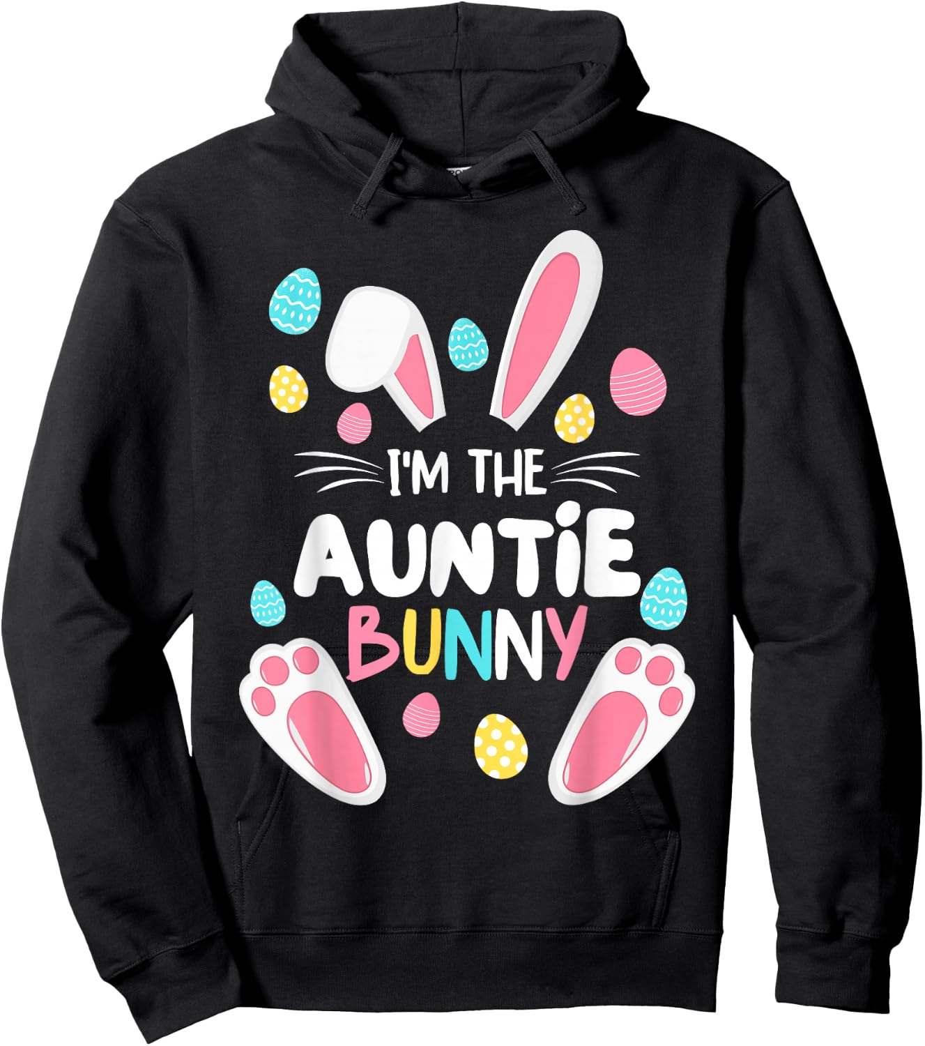 I'm The Auntie Bunny Matching Family Easter Party 2025 Hoodie - Hoodie | Black