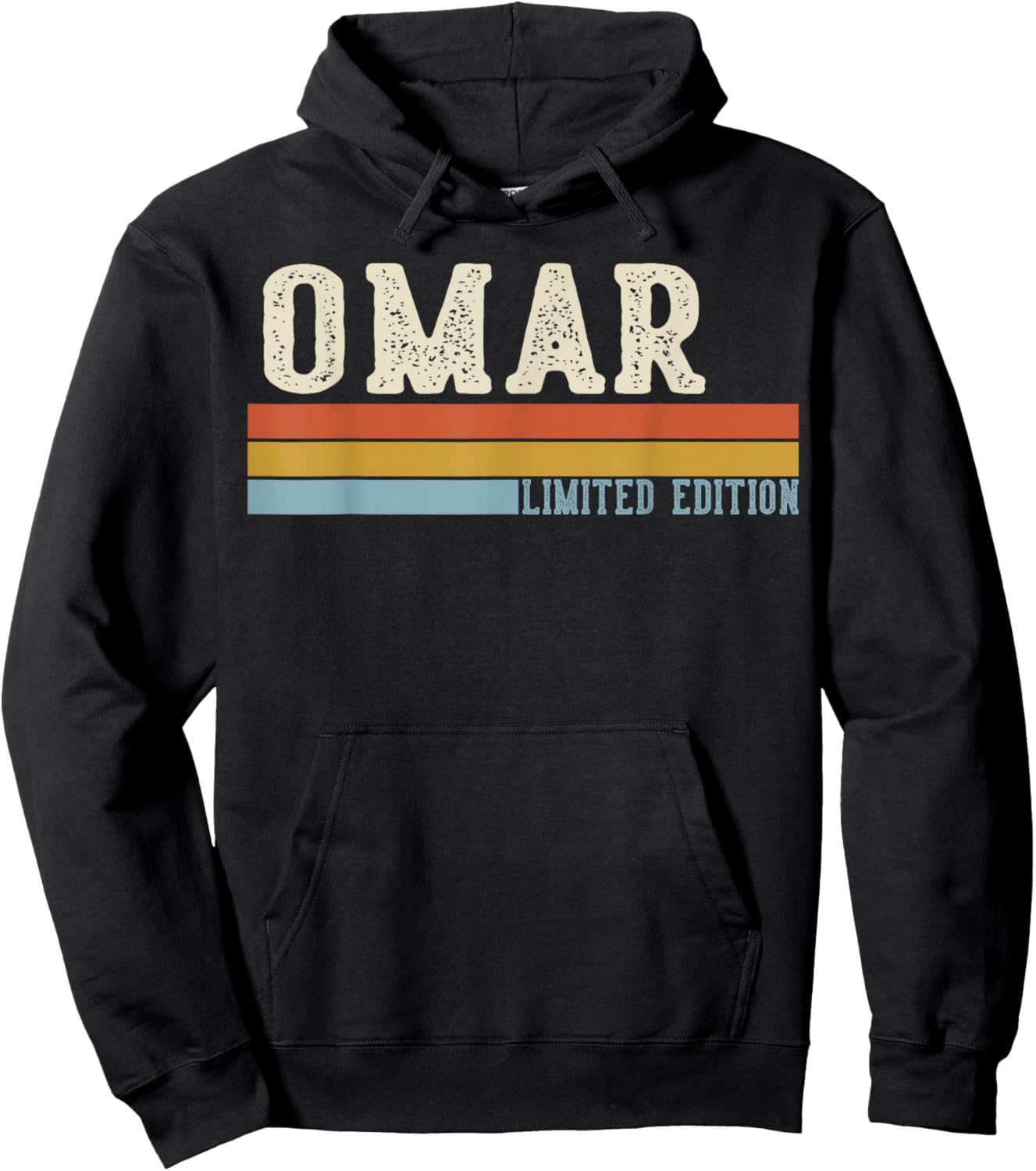 Omar Rétro Vintage Hommes Enfants Garçons Prénom Hoodie - Hoodie | Black