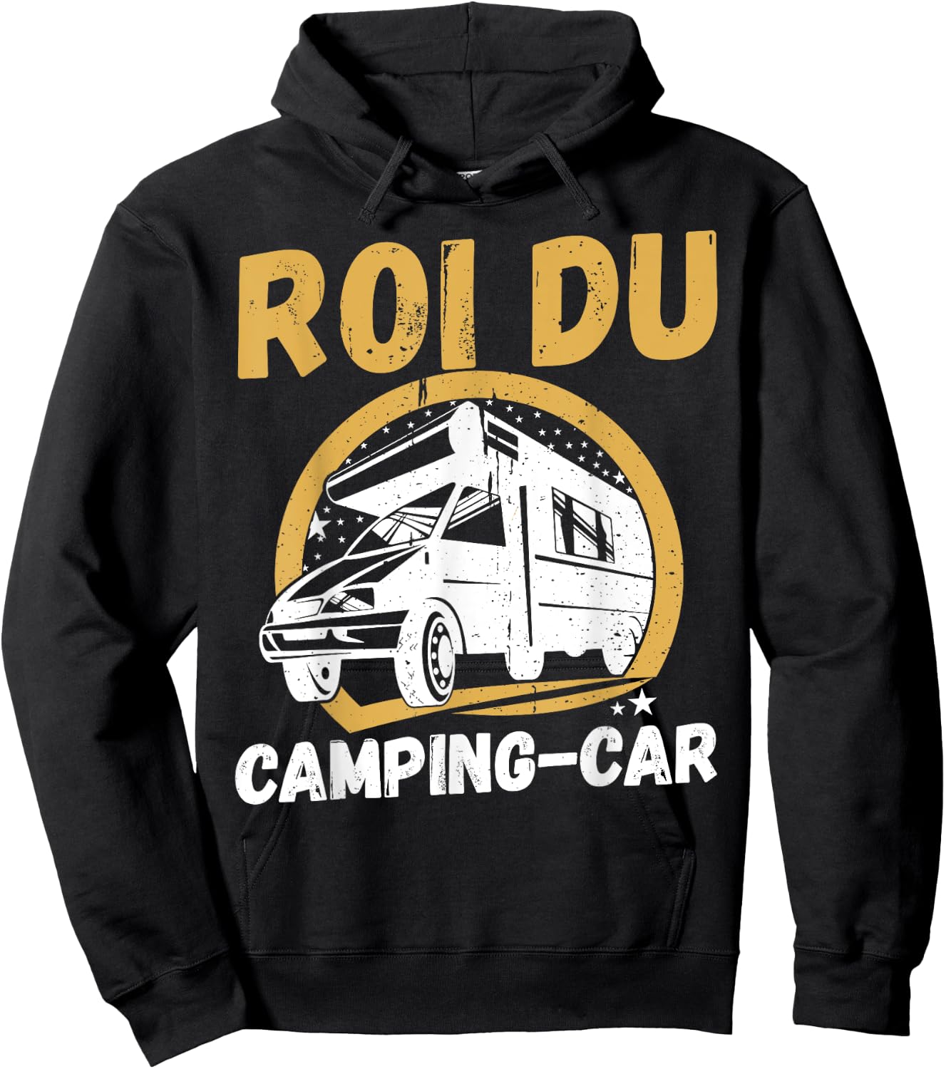 Camper van camper humour camper man king of the camper van Hoodie - Hoodie | Black
