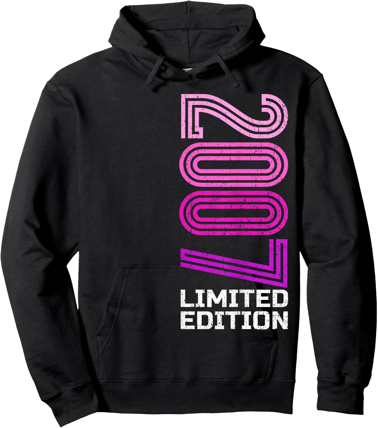 18 years man woman 2007 birthday 18 years limited edition , Black, S Hoodie - Hoodie | Black