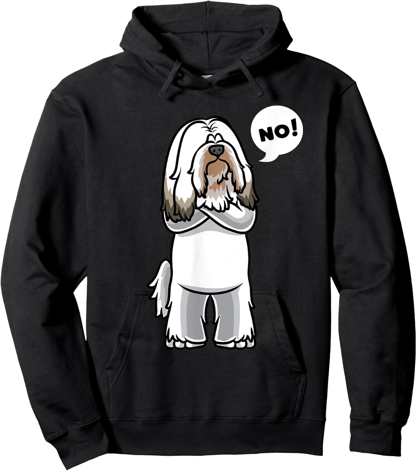 Stubborn Tibetan Terrier Dog Women Girls Kids Hoodie - Hoodie | Black