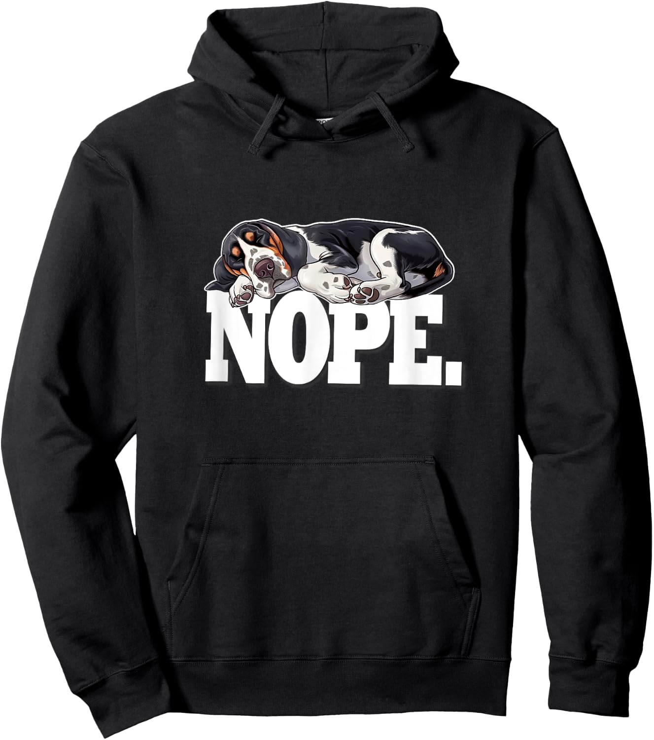 Funny Napping NOPE Bluetick Coonhound Lover Hoodie - Hoodie | Black